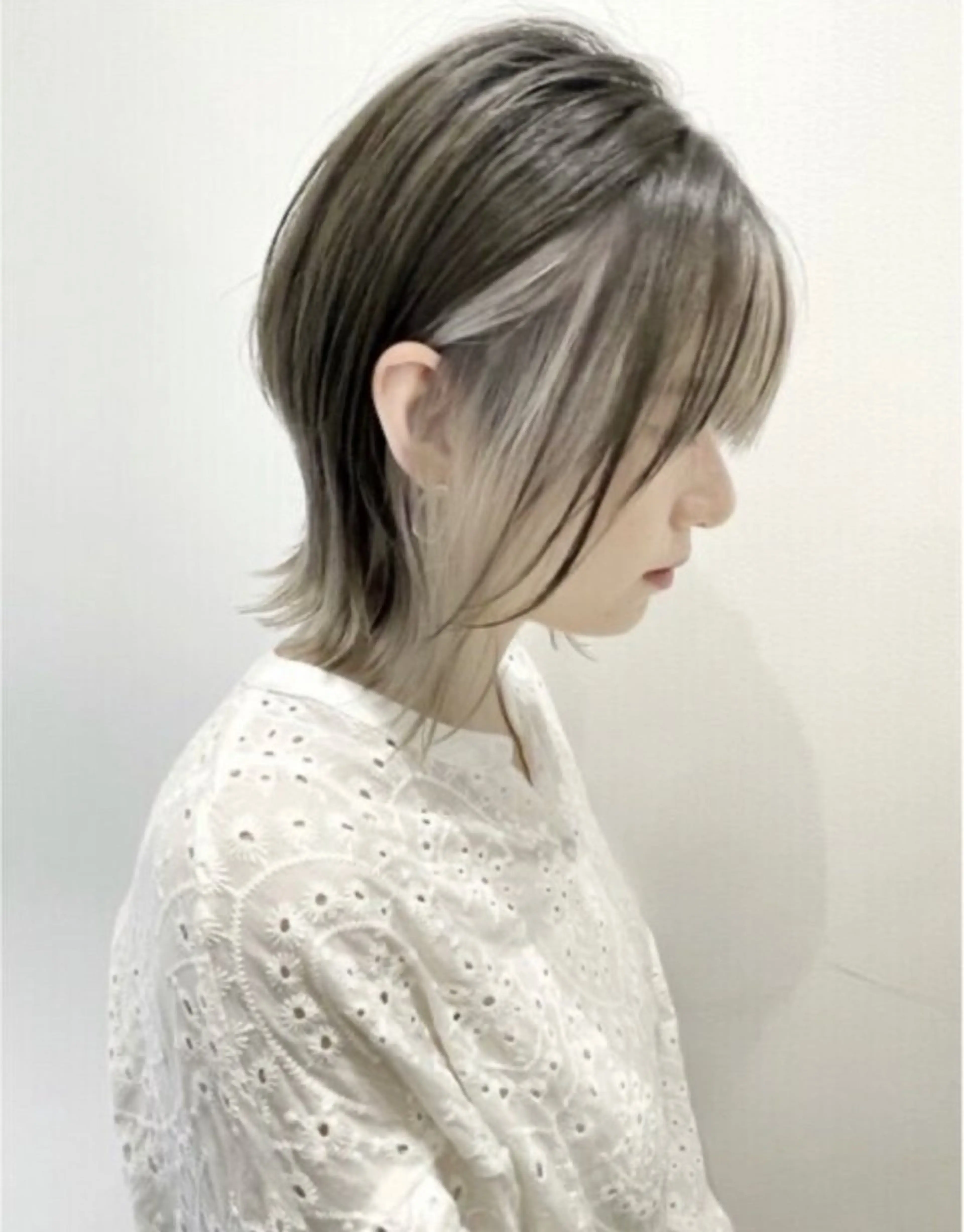 カット×インナーカラーの写真