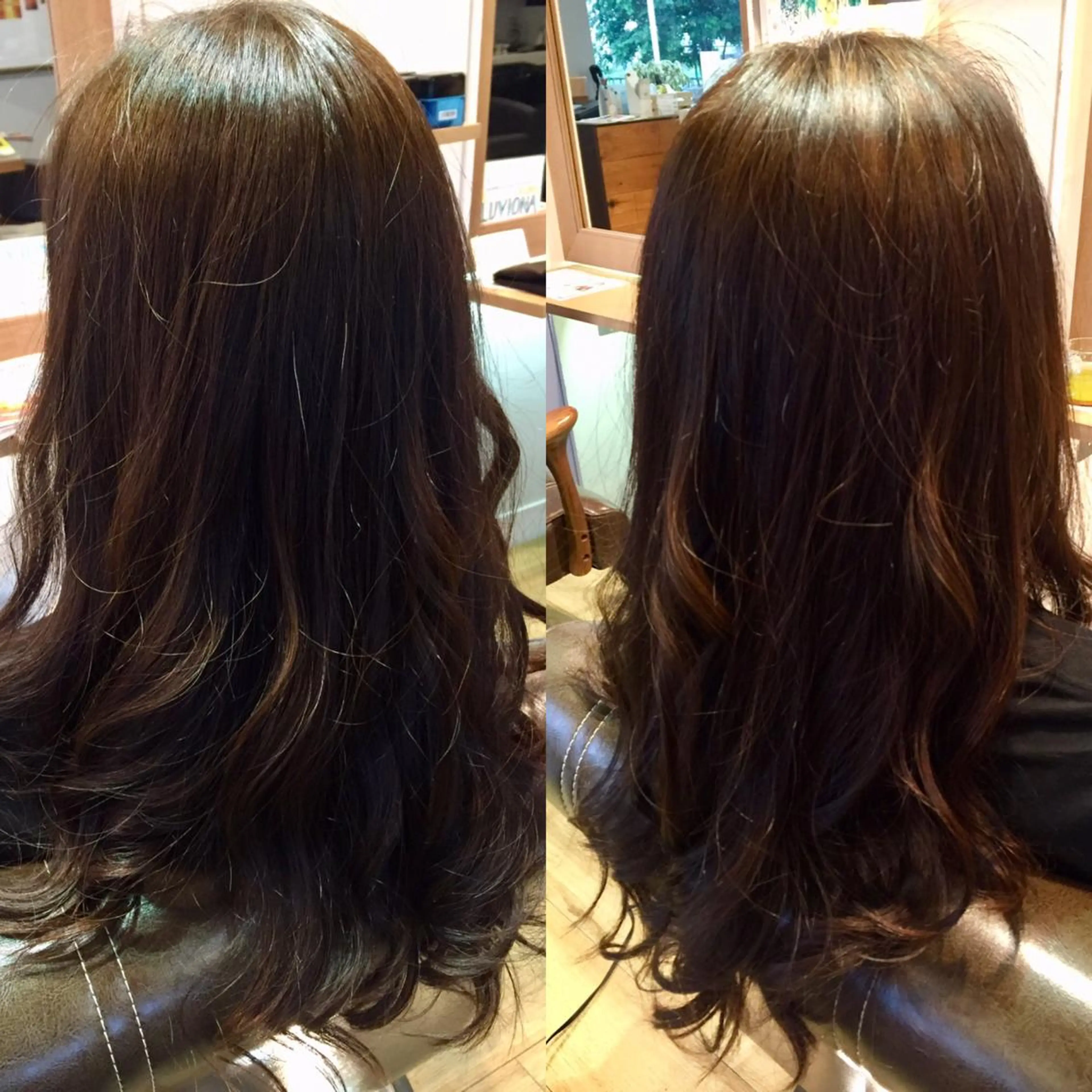 ロング カラー アッシュ ツキダテ ユイのヘアスタイル