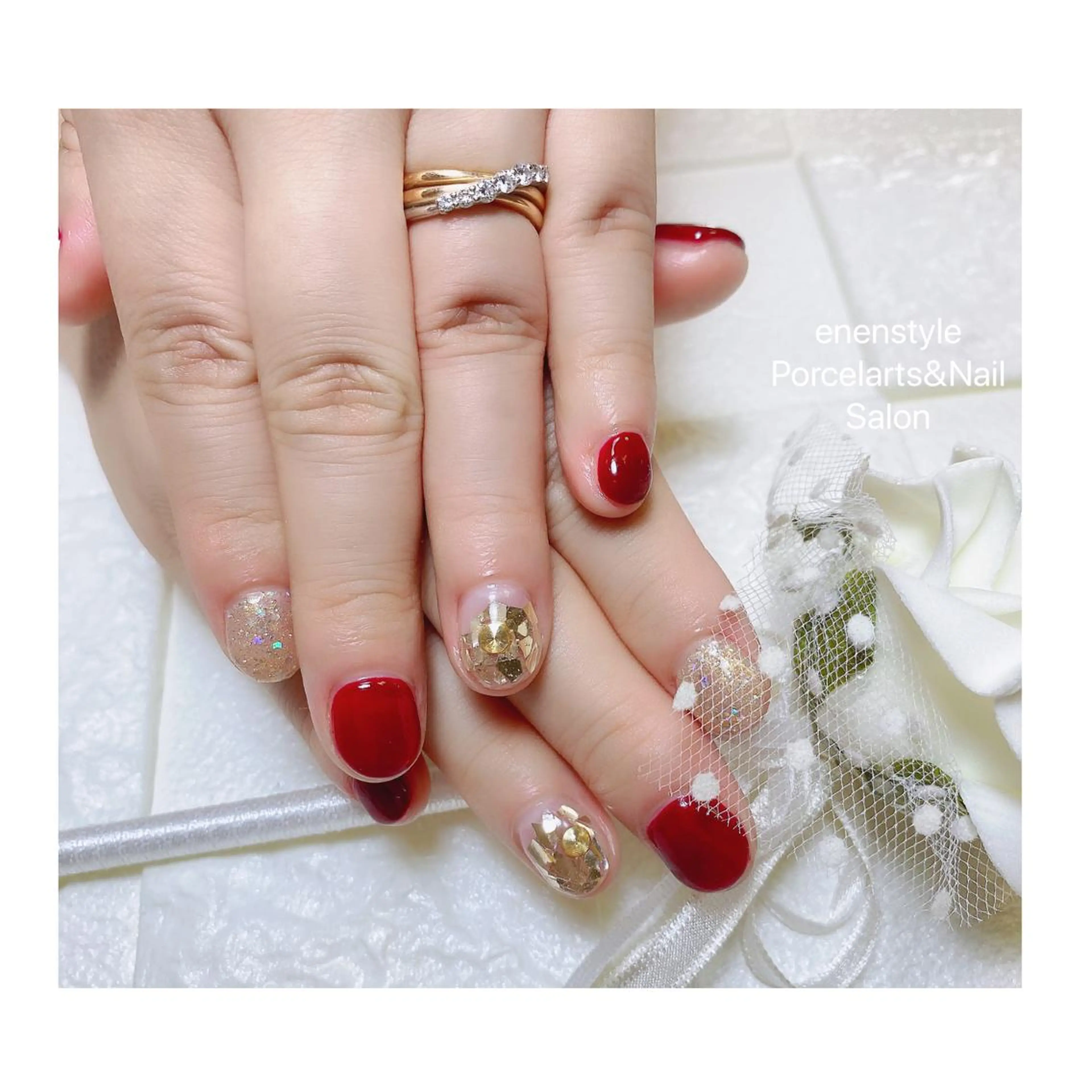 ショート ネイル ハンドネイル 👑enen style👑のネイルデザイン