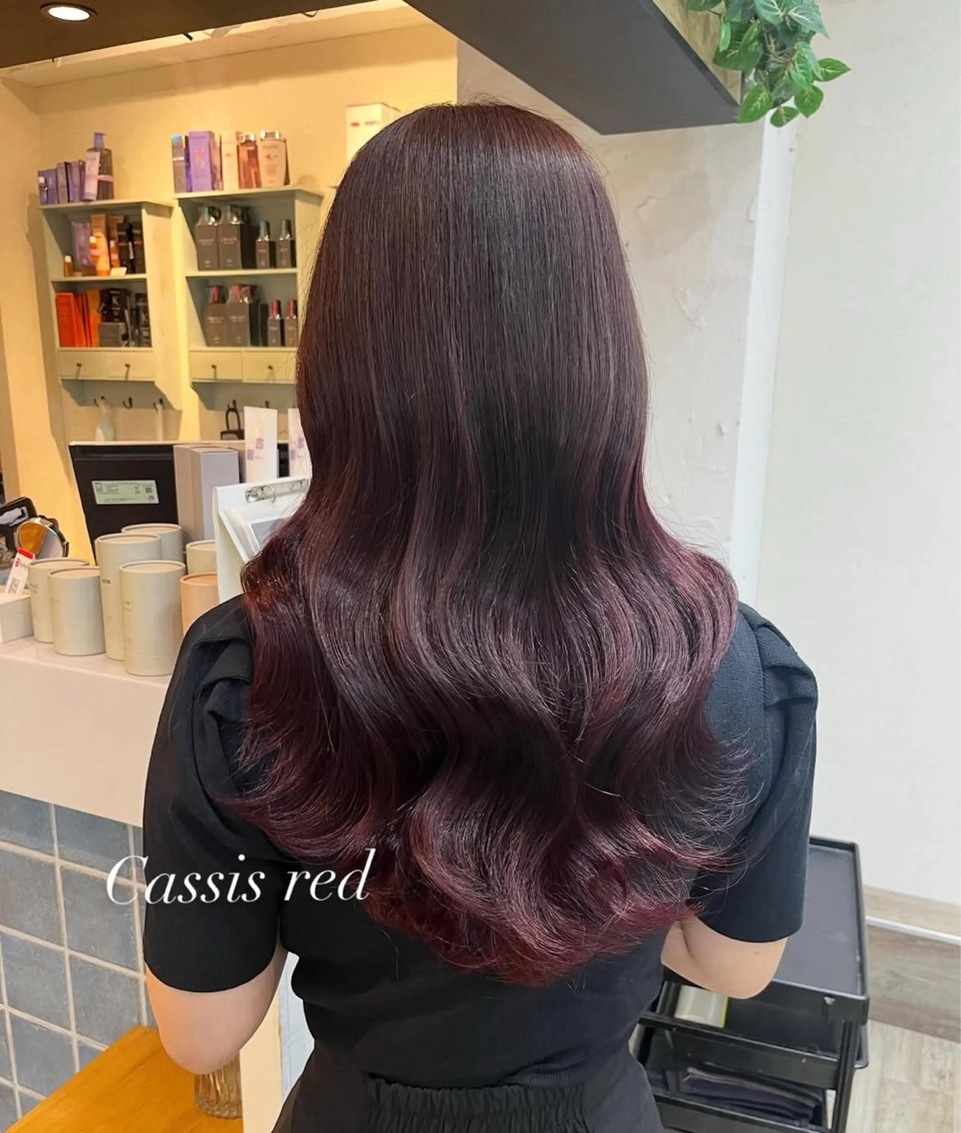 セミロング レッドブラウン ヘアカラー トリートメント N°+aero 🤍ユメのヘアスタイル