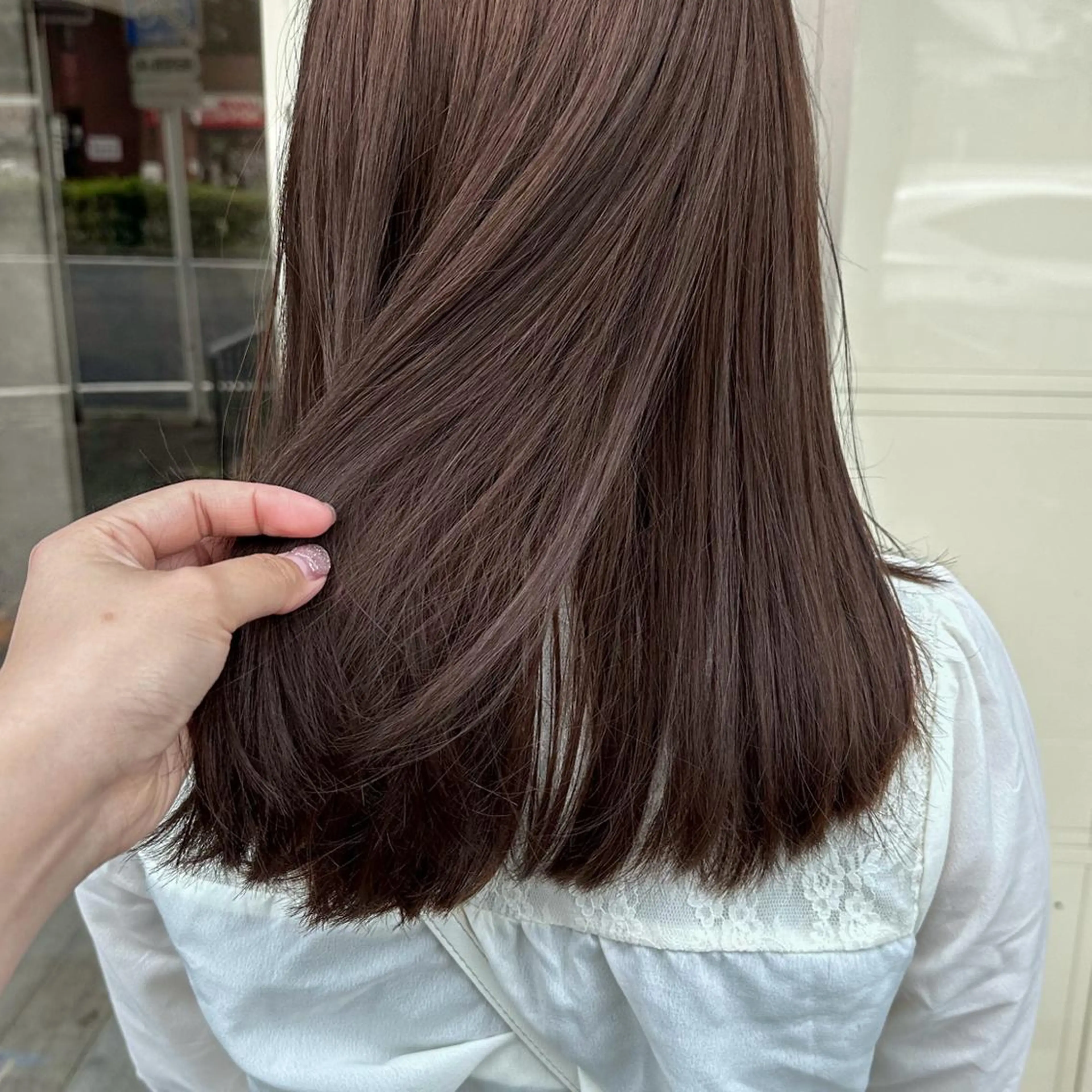 セミロング カラー ベージュカラー ブラウンカラー ブラウンベージュ レイヤー/高橋 みく /池下/千種のヘアスタイル