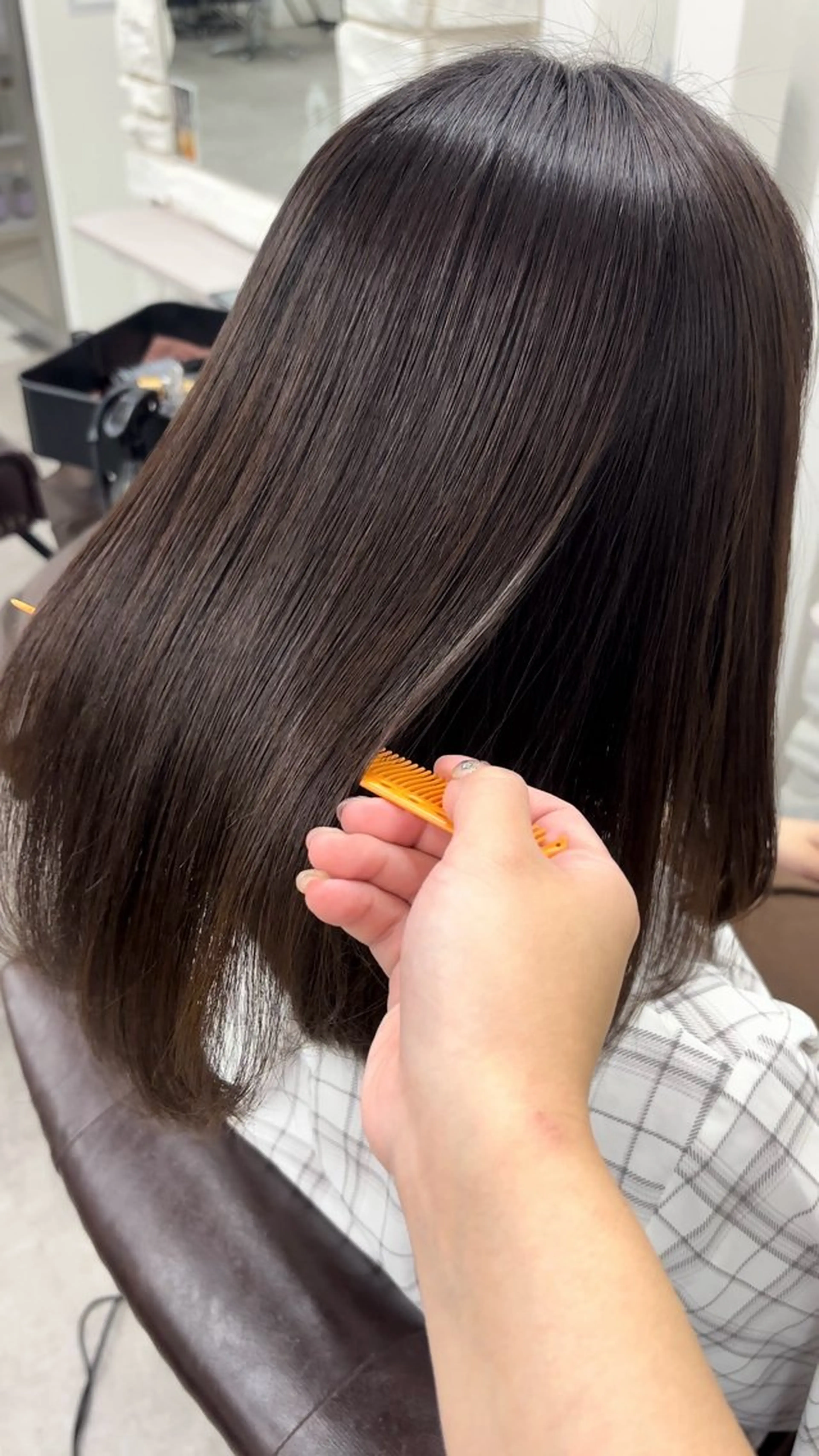 ミディアム カット 縮毛矯正 I see/天王寺/ 髪質改善/本田 唯のヘアスタイル