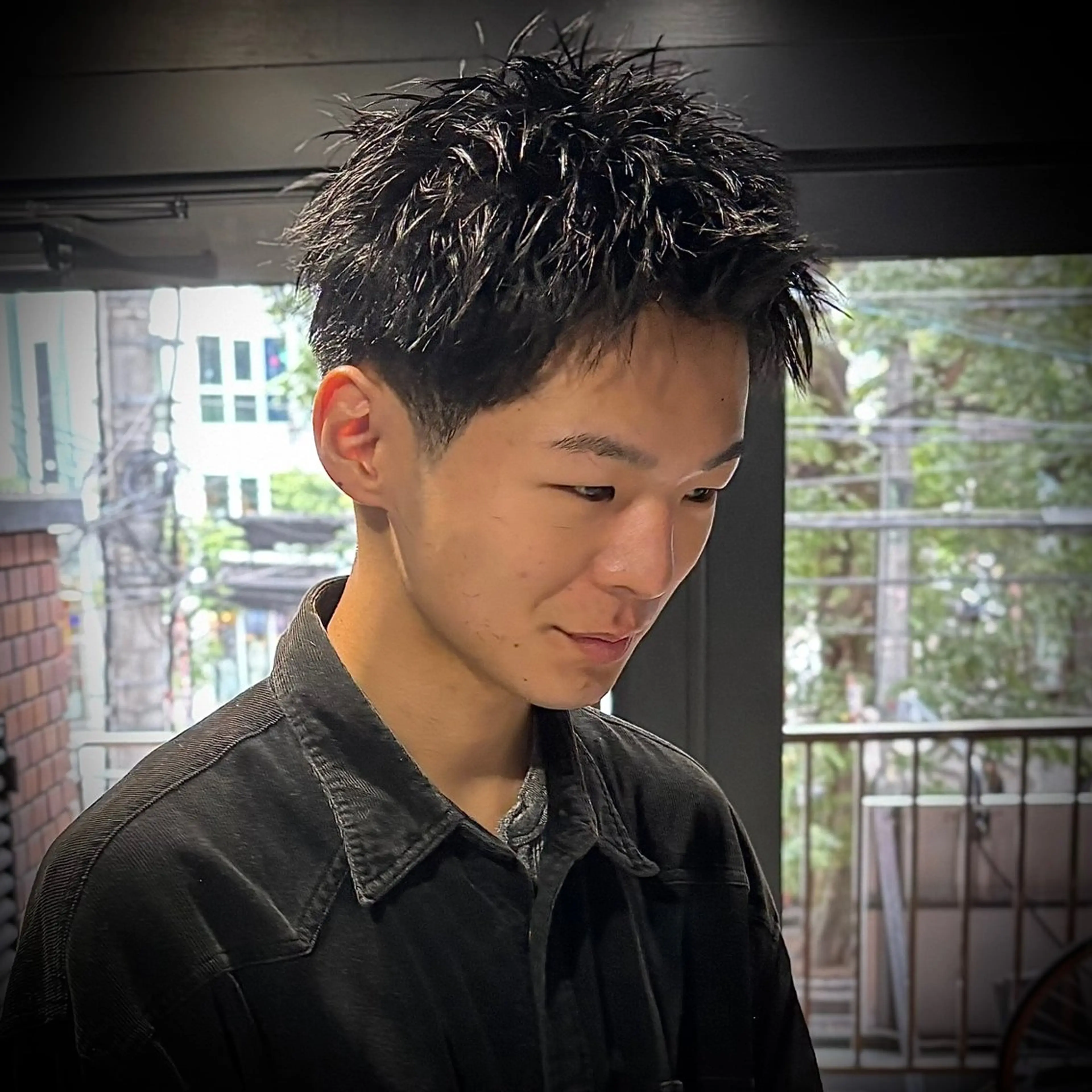 ショート メンズ カット ヘアセット スパイキーショート 心斎橋【戸兵吏駒】のヘアスタイル