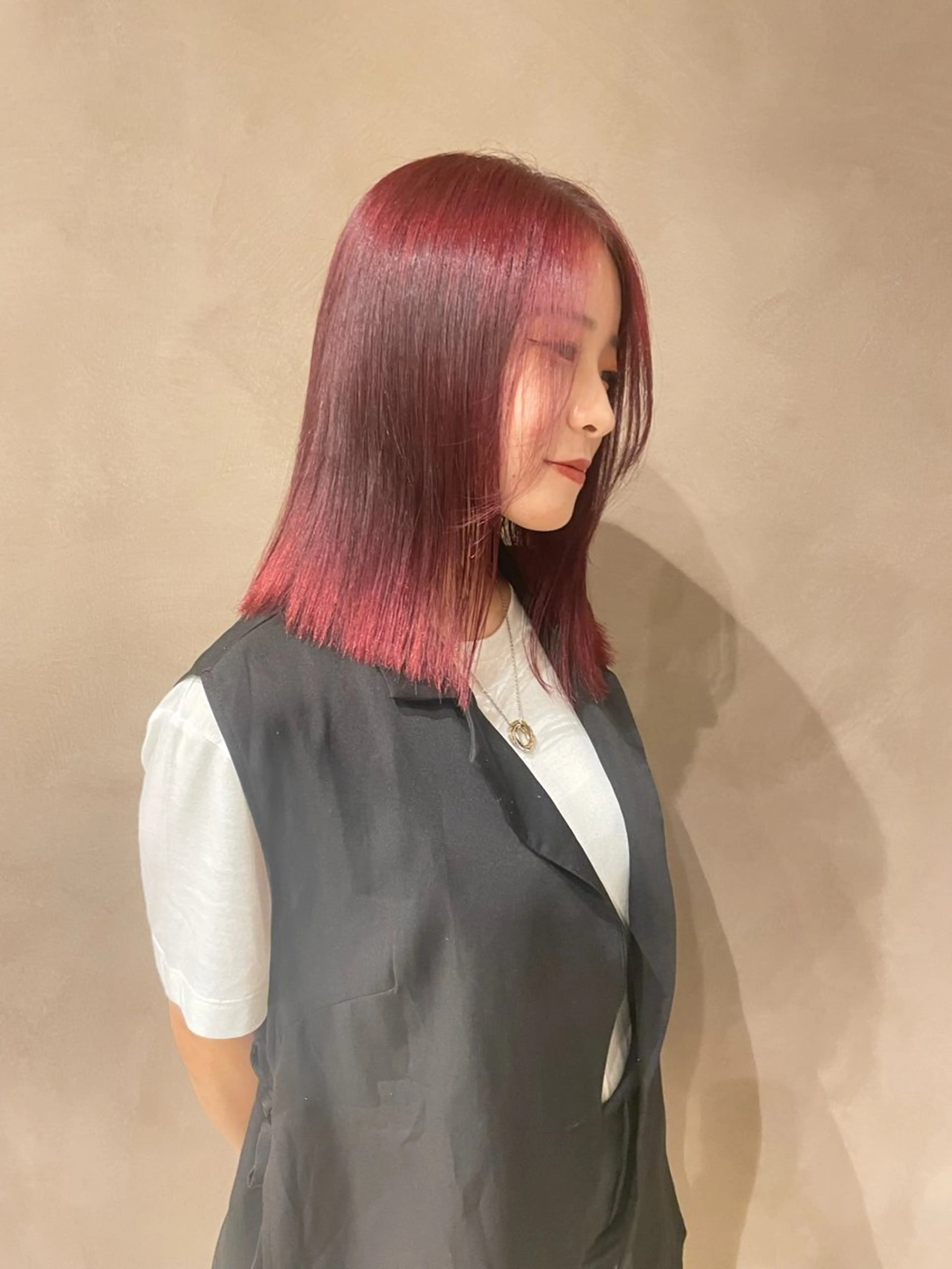 ミディアム カラー ヘアアレンジ ブリーチ ブリーチなしカラー izumi /渋谷のヘアスタイル