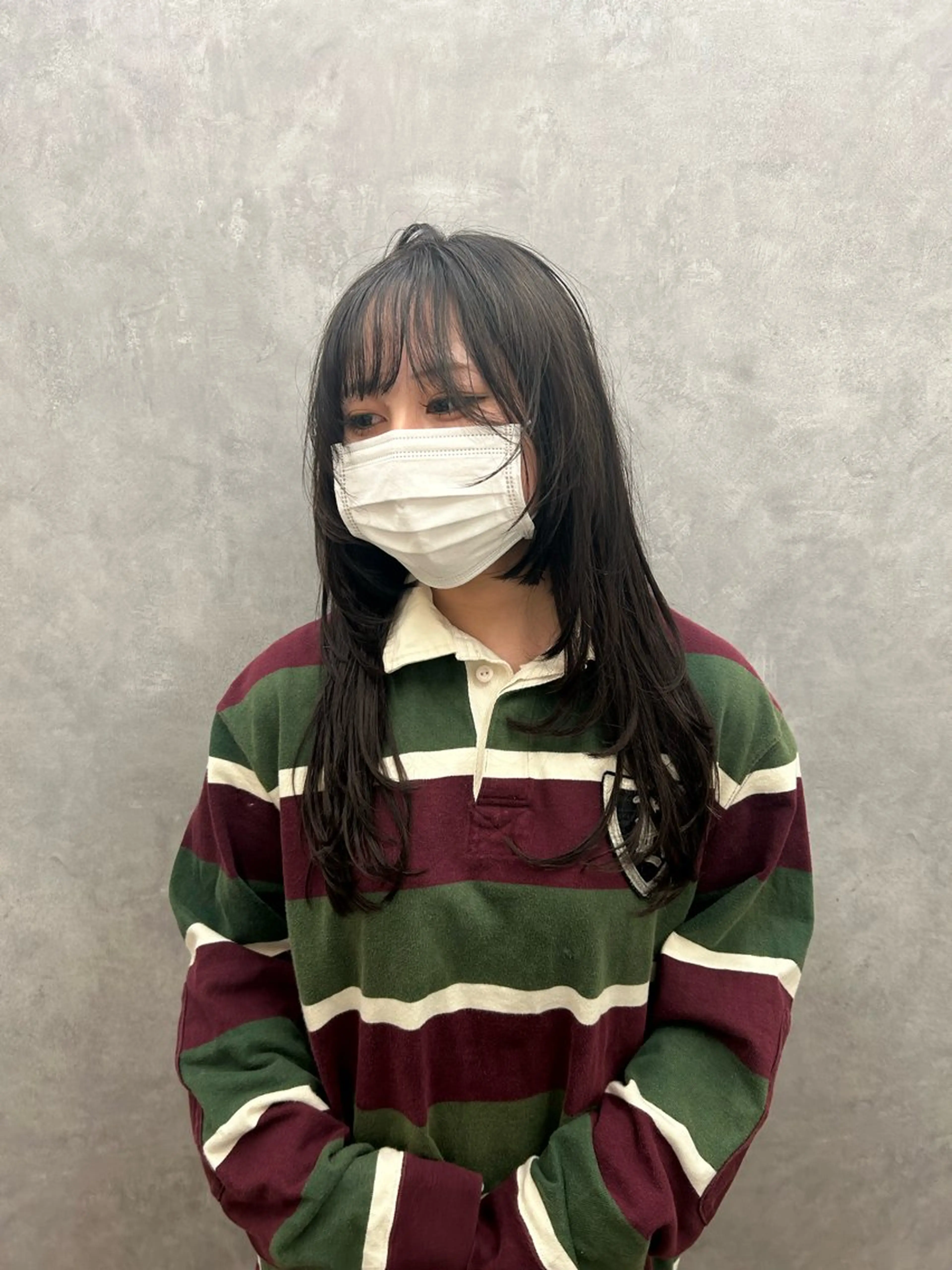 ロング 顔まわりレイヤー 顔周りカット レイヤーカット funnu ⋆꙳なつみのヘアスタイル