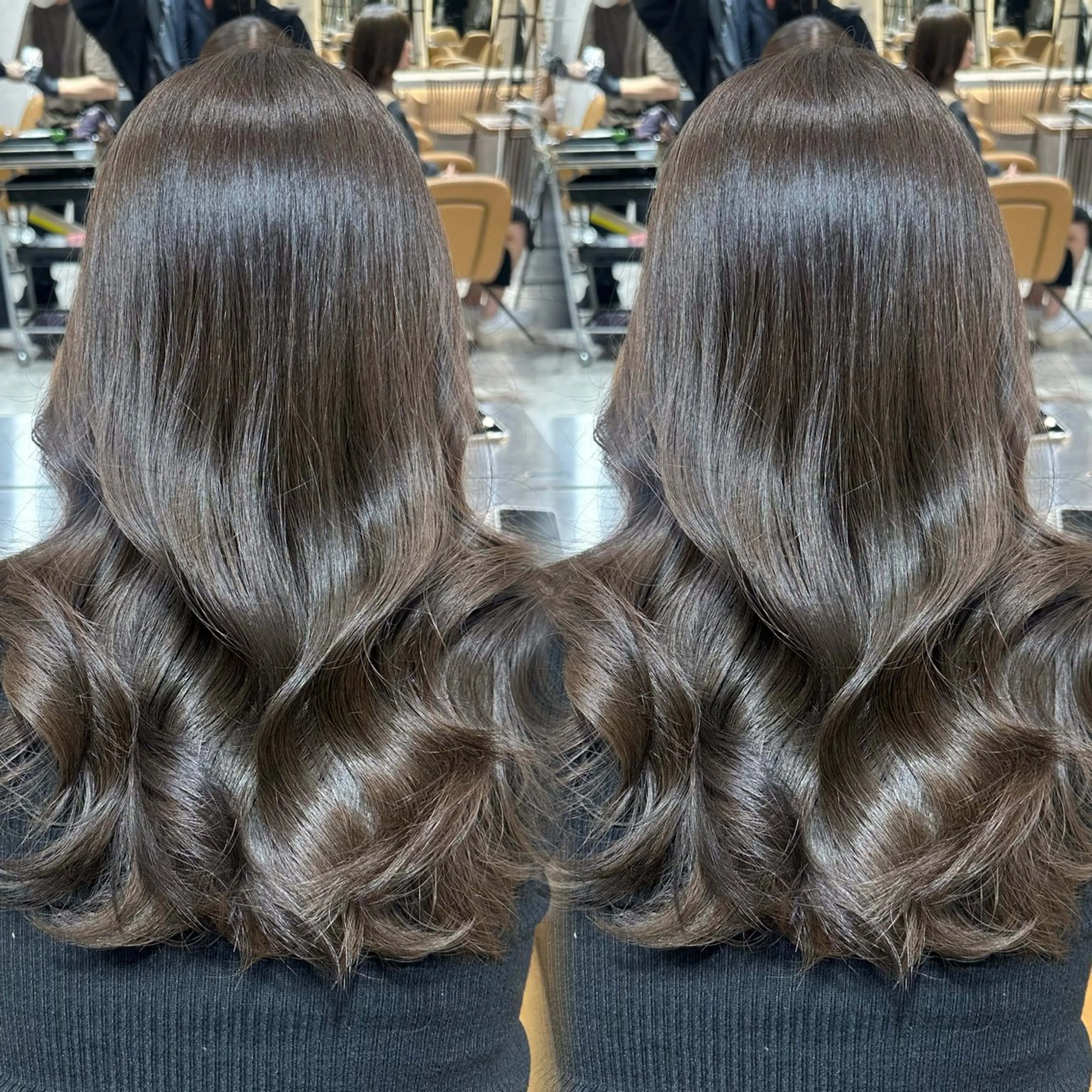 セミロング 髪質改善 カット ヘアカラー トリートメント ヘアセット 銀座副店長/レイヤー /髪質改善/田島のヘアスタイル