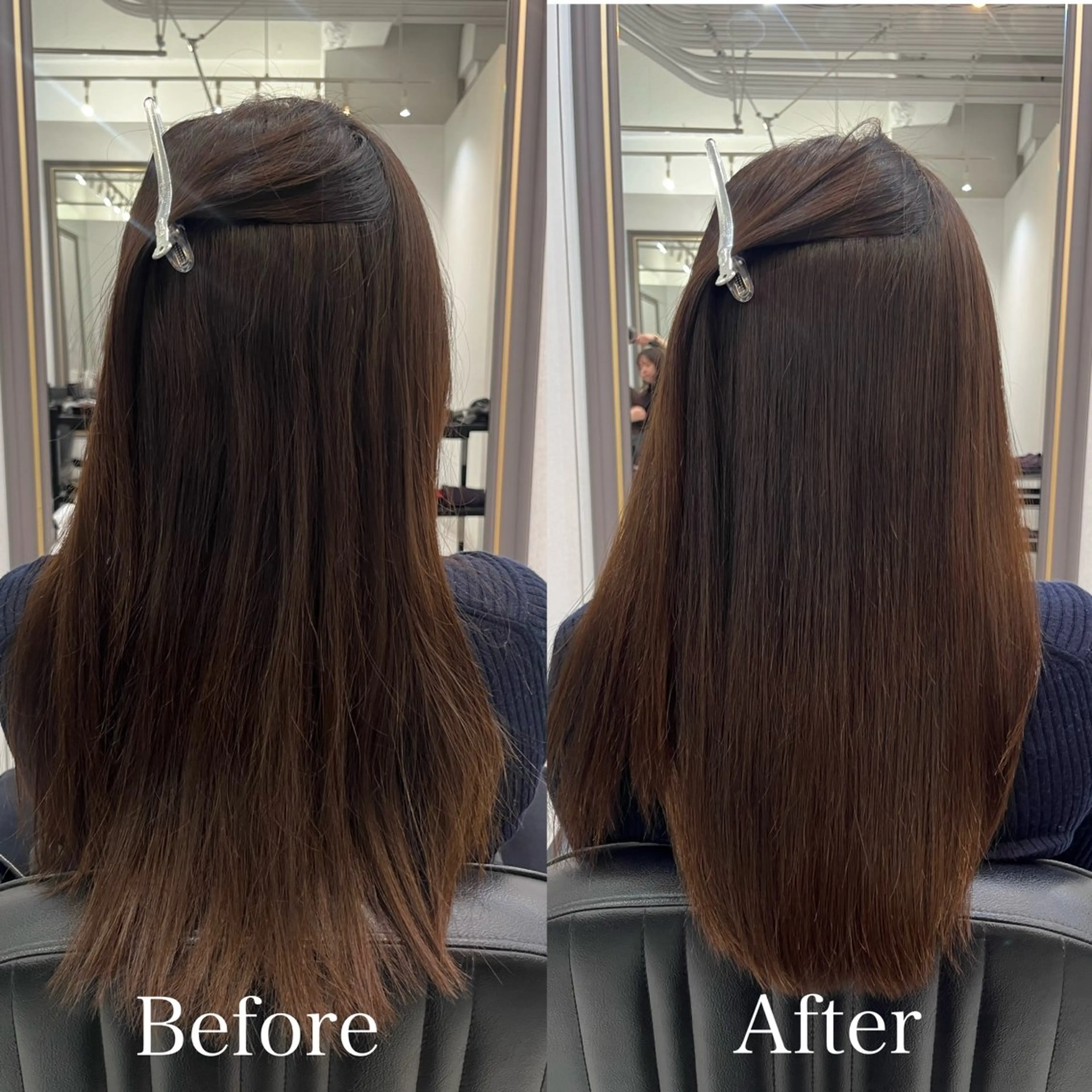 セミロング セミロングパーマ 縮毛矯正 トリートメント THE  ESCALA表参道所属・Hana🌷/ 透明感/艶髪/表参道のヘアスタイル