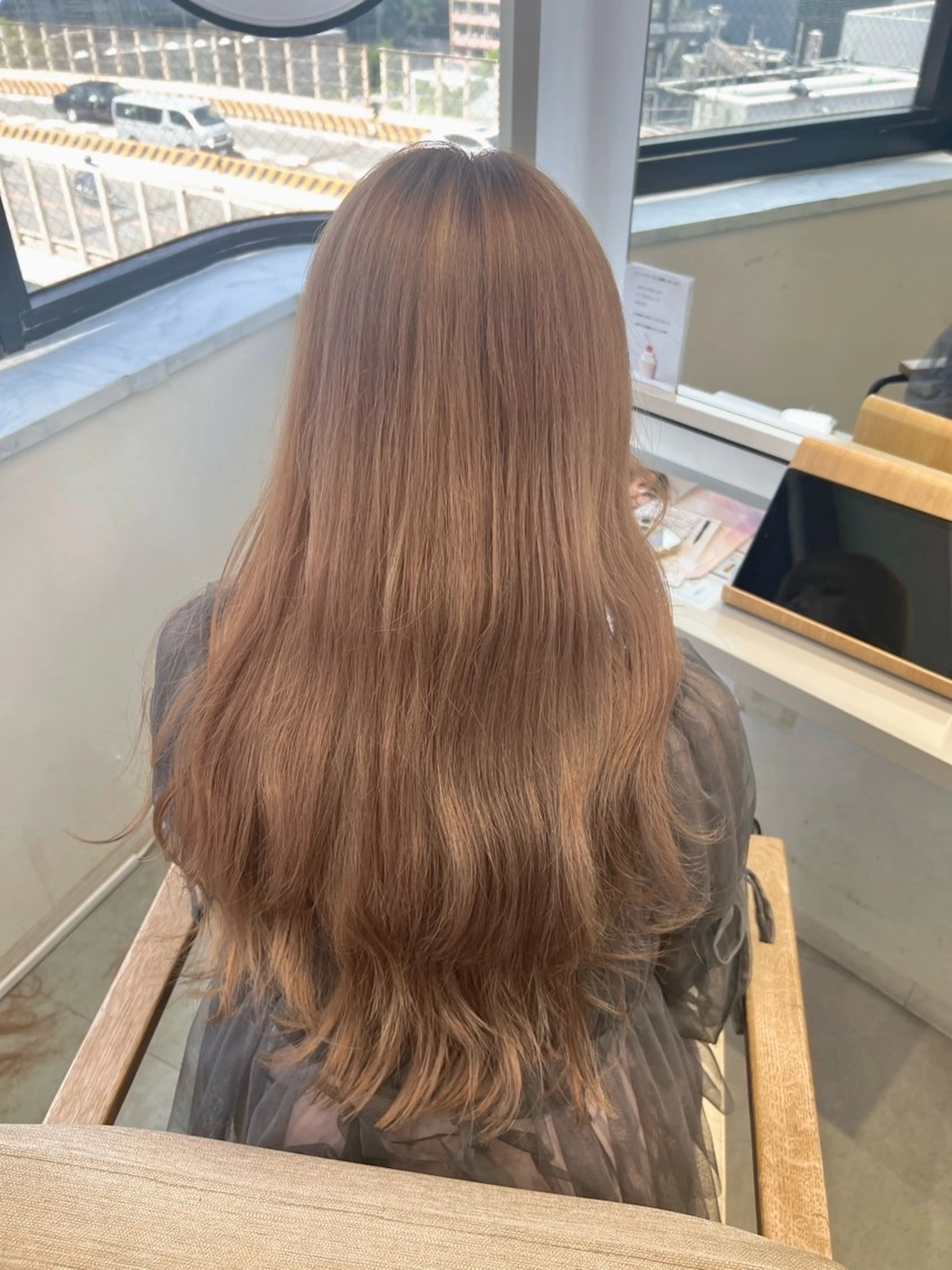 セミロング カラー ヘアカラー ai 梅田/暖色カラーのヘアスタイル