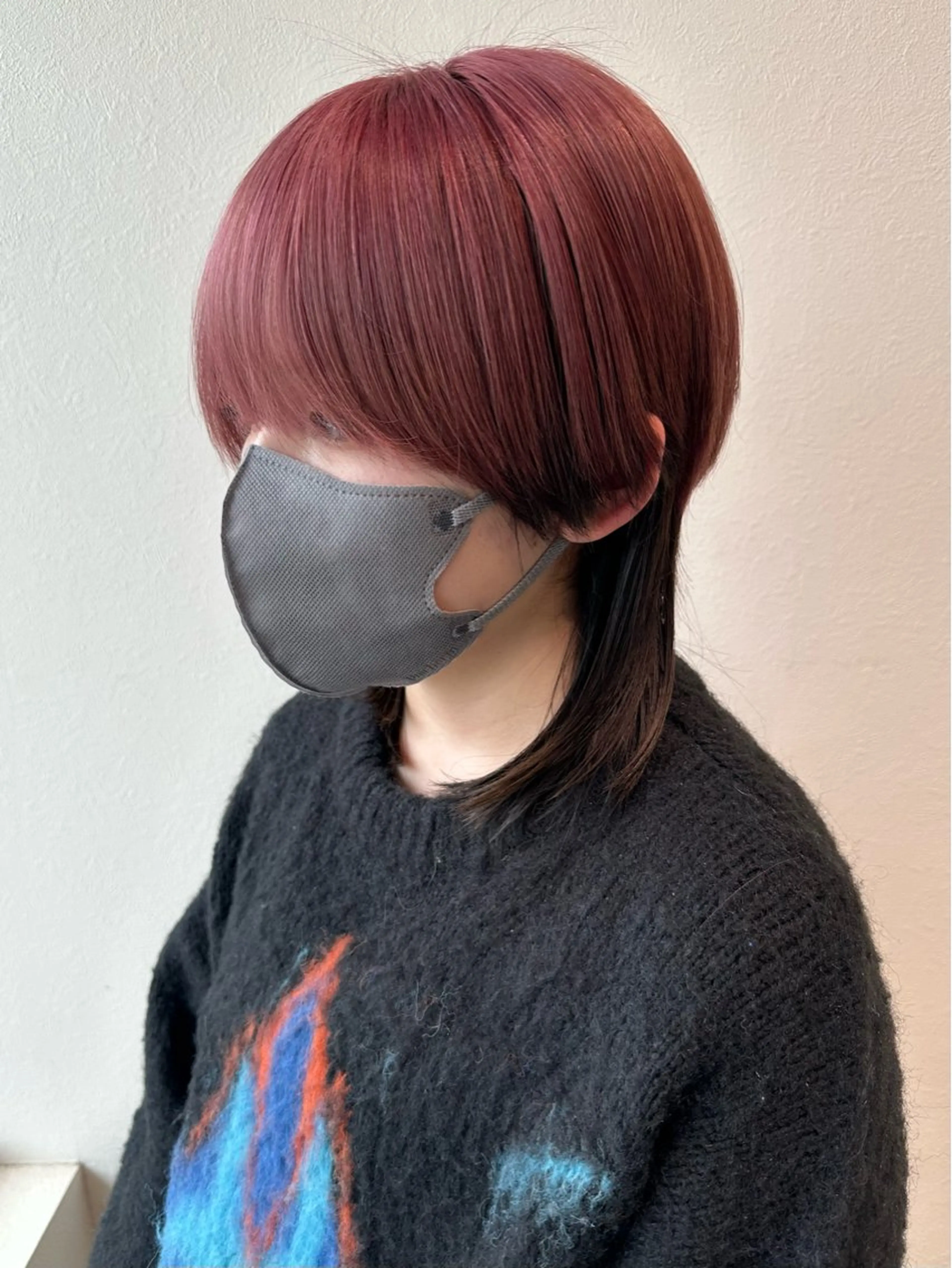 ショート カラー ウルフカット カット ヘアカラー トリートメント 間水 和樹のヘアスタイル