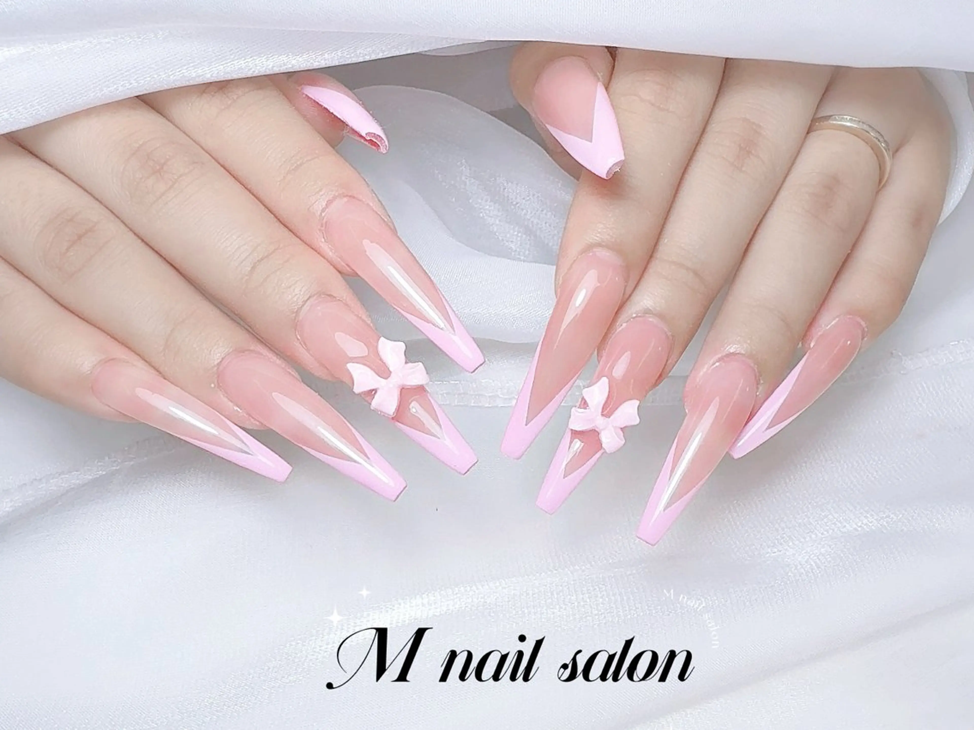 ネイル ハンドネイル M🌷nail 長さだし専門店のネイルデザイン