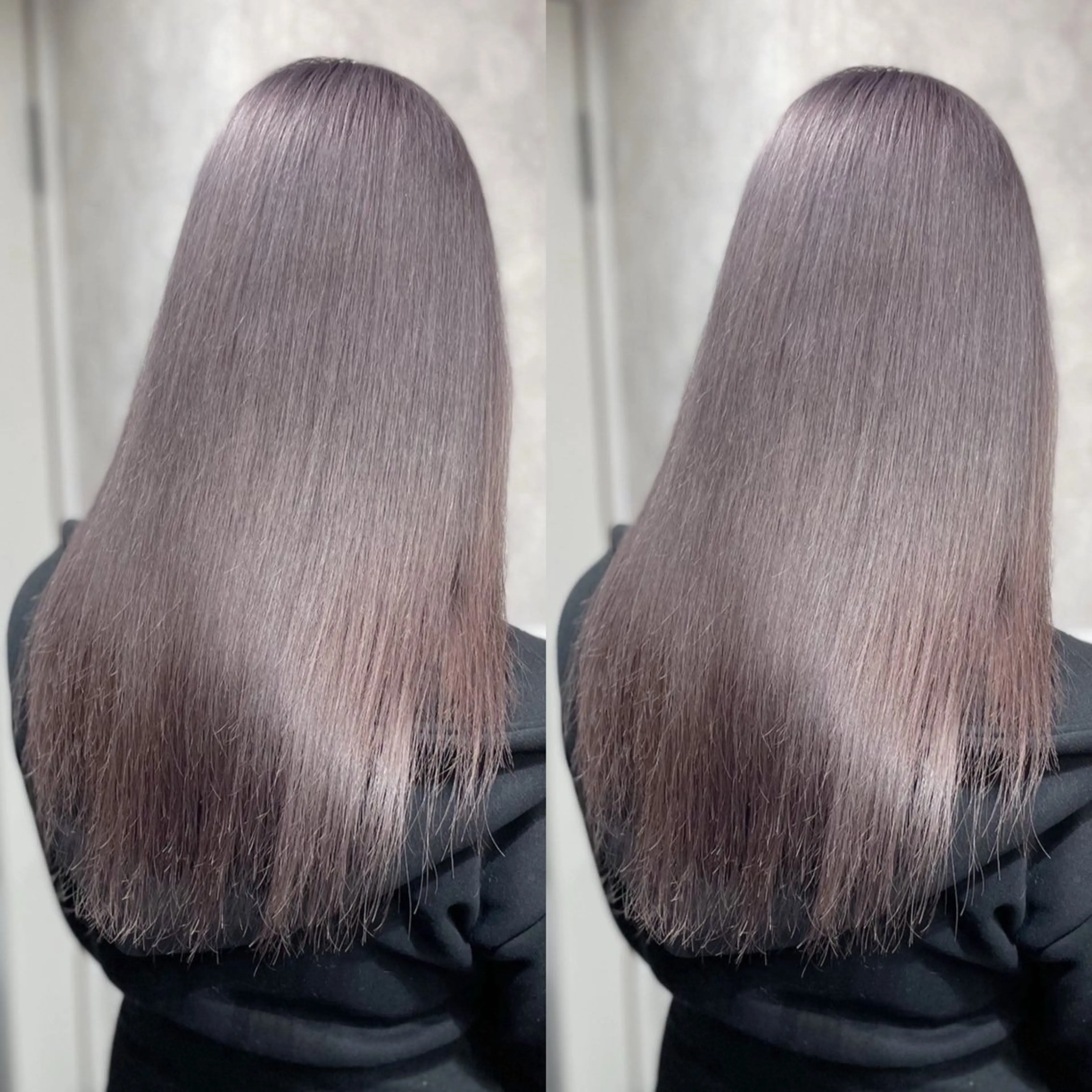 ロング カラー グレージュ ピンクカラー ヘアカラー トリートメント ヘアセット ブリーチ無しダブル カラー🦕まどかのヘアスタイル