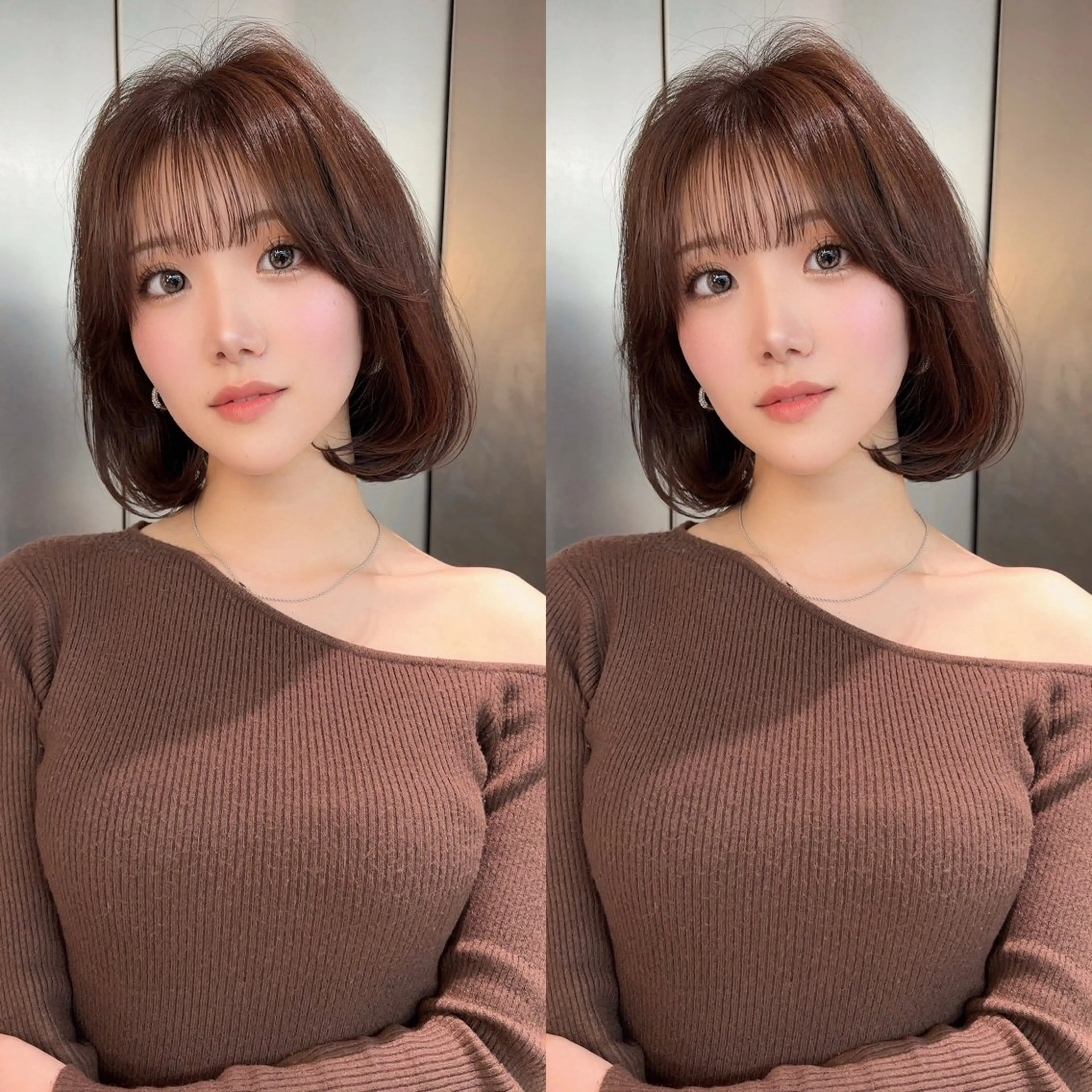 ミディアム カラー カット ヘアカラー トリートメント ✨髪質改善特化✨副 店長椎葉信乃介のヘアスタイル