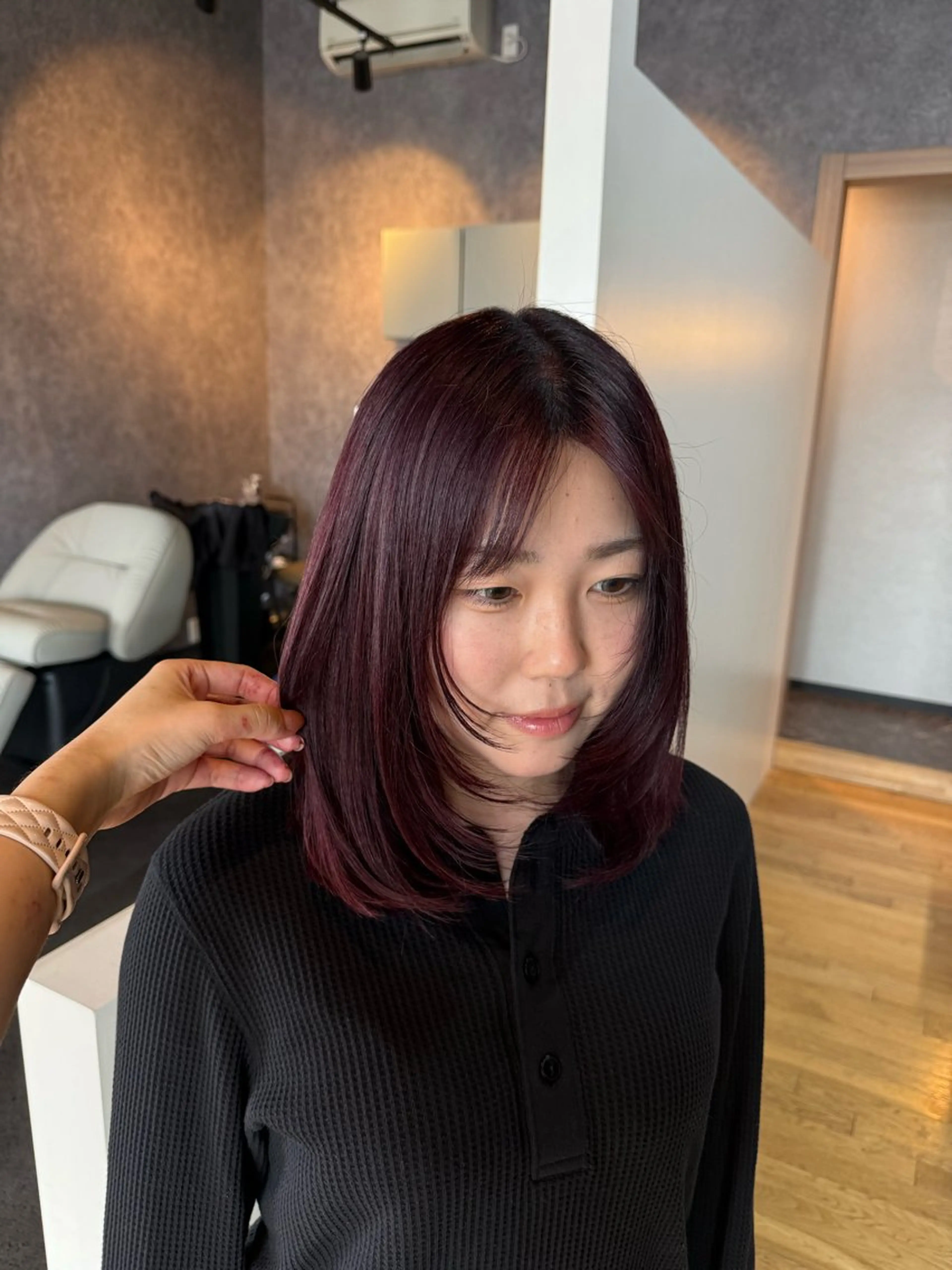 ミディアム カラー カット ヘアカラー トリートメント 似合わせカット/ レディース特化/佑月のヘアスタイル