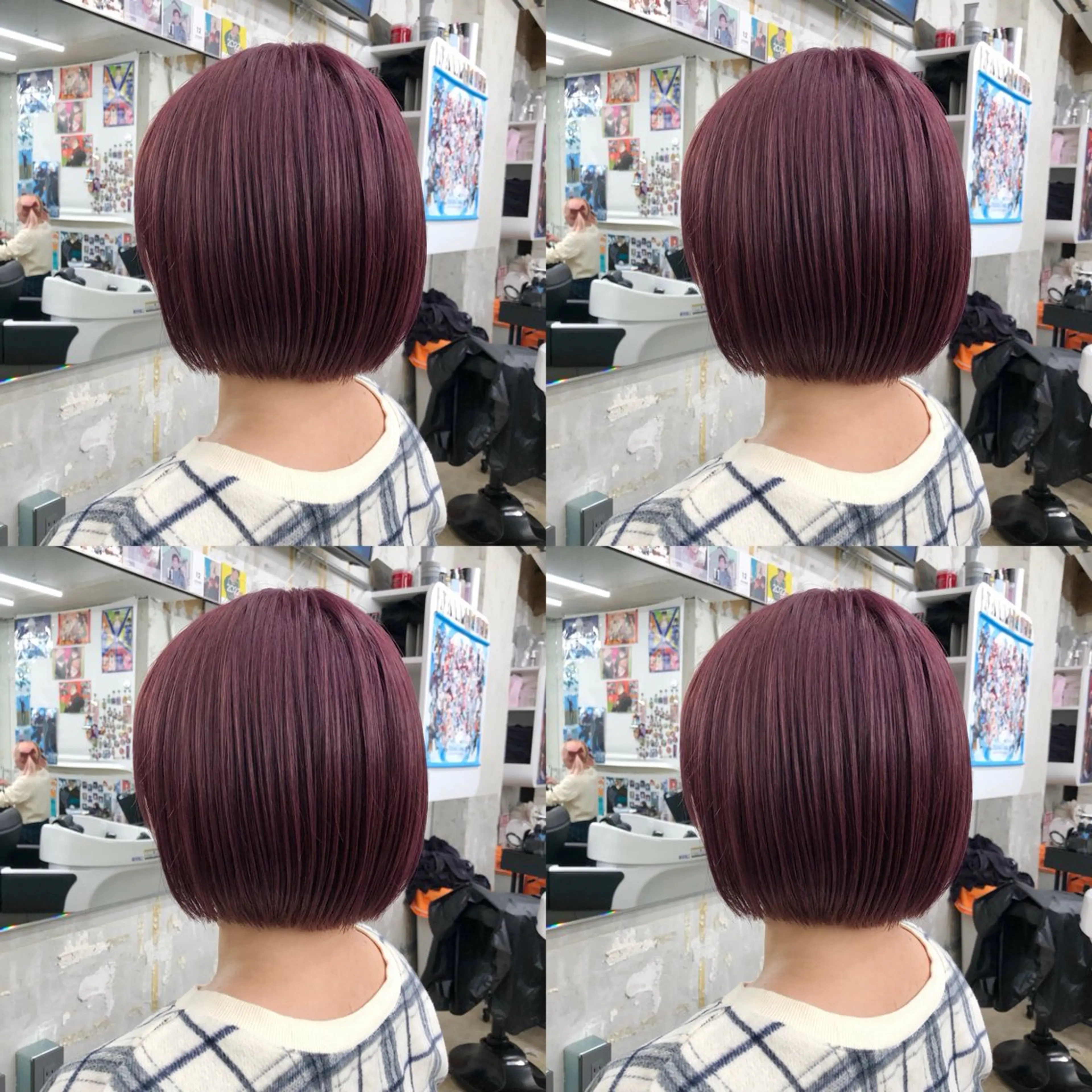 ショート カラー ブリーチ ピンクカラー バイオレットカラー ヘアカラー トリートメント 推しカラー✨ オタク美容師ユウカのヘアスタイル