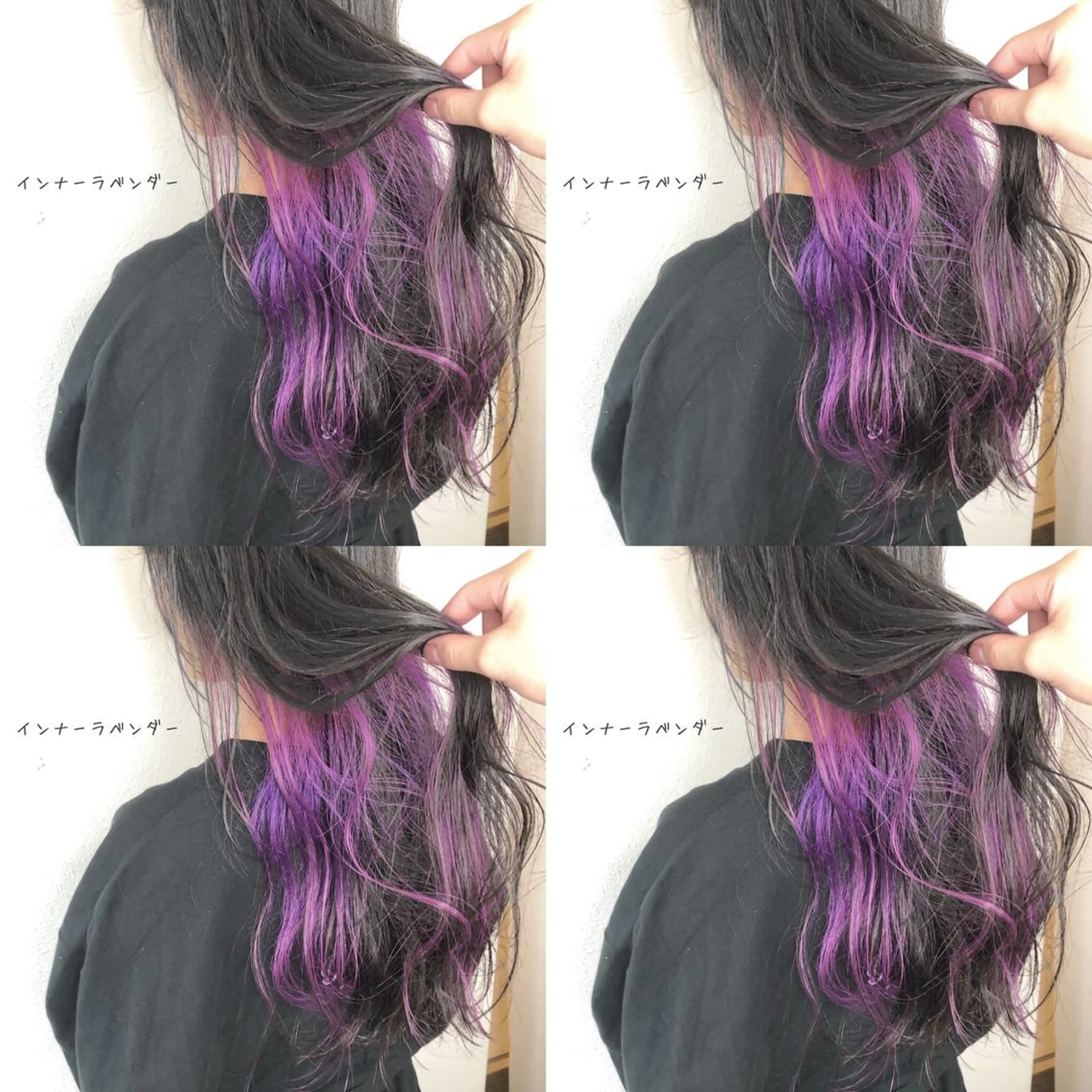 セミロング カラー ブリーチ ラベンダーカラー あさだ しゅうたろうのヘアスタイル