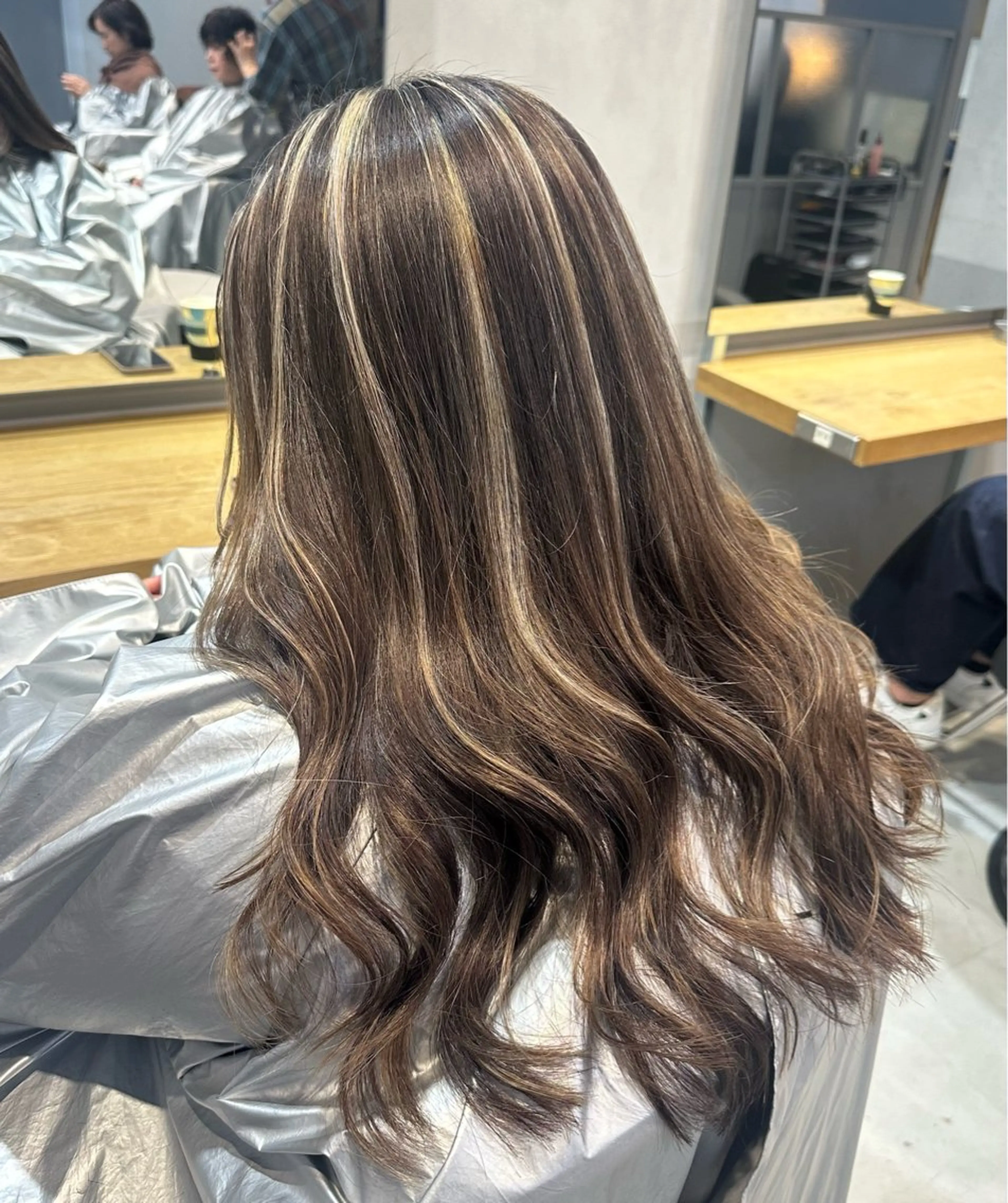 ロング カラー ハイライトカラー ハイライト ヘアカラー トリートメント 💖ハイライト/ハイ トーン💖MIKIのヘアスタイル