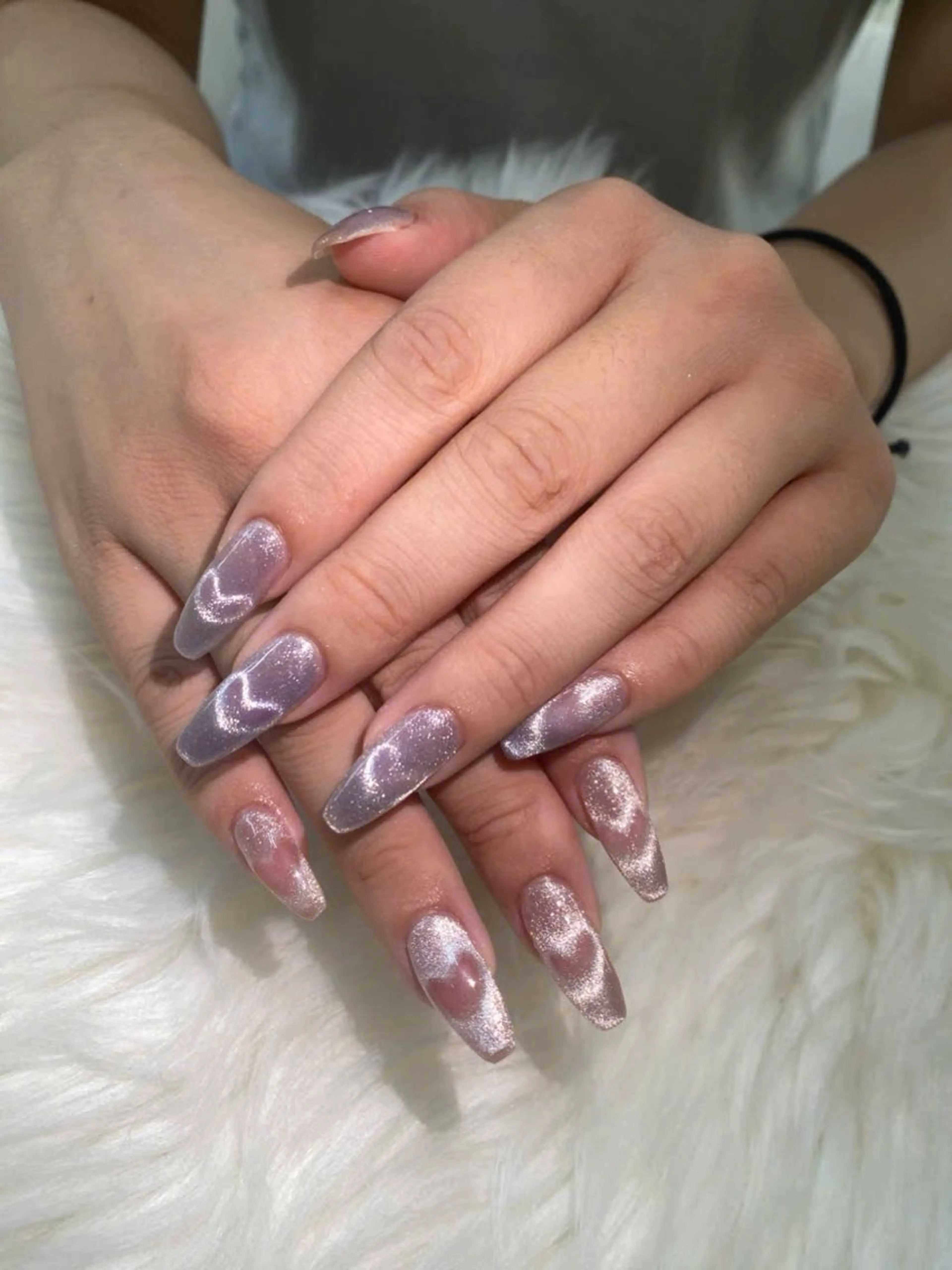 ネイル フレンチネイル グラデーション キラキラネイル 韓国ネイル マグネットネイル フットネイル Hara Nail 【パラジェル使用】のネイルデザイン