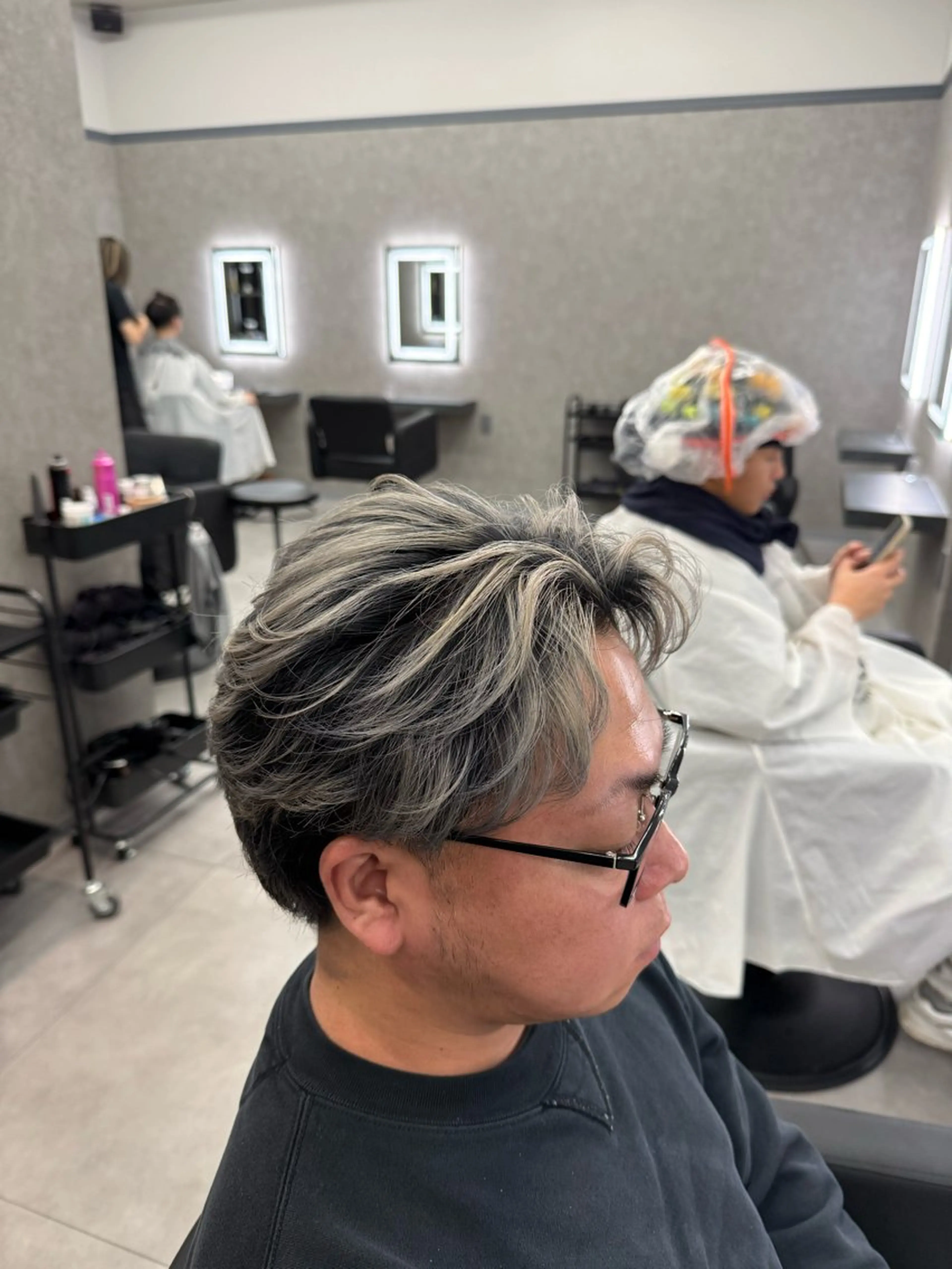 ショート カラー パーマ メンズ メンズバレイヤージュ バレイヤージュ レイヤーカット カット ヘアカラー メンズ特化 👑YUTAのヘアスタイル