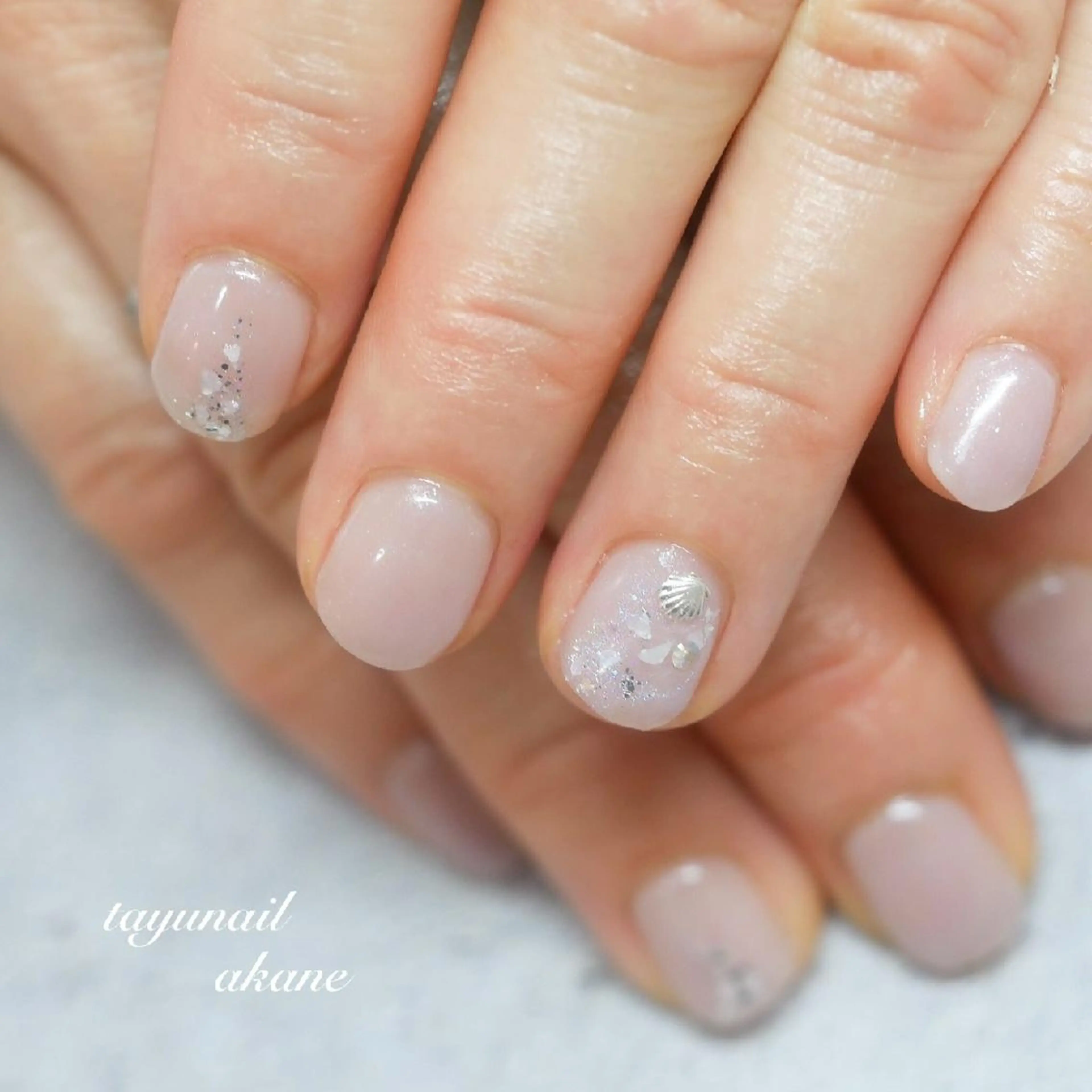 ネイル アートネイル ブルー ジェルネイル パラジェル 夏ネイル ネイルサロン・ネイルスクール たゆnail所属・ネイルサロン 【たゆnail】のネイルデザイン