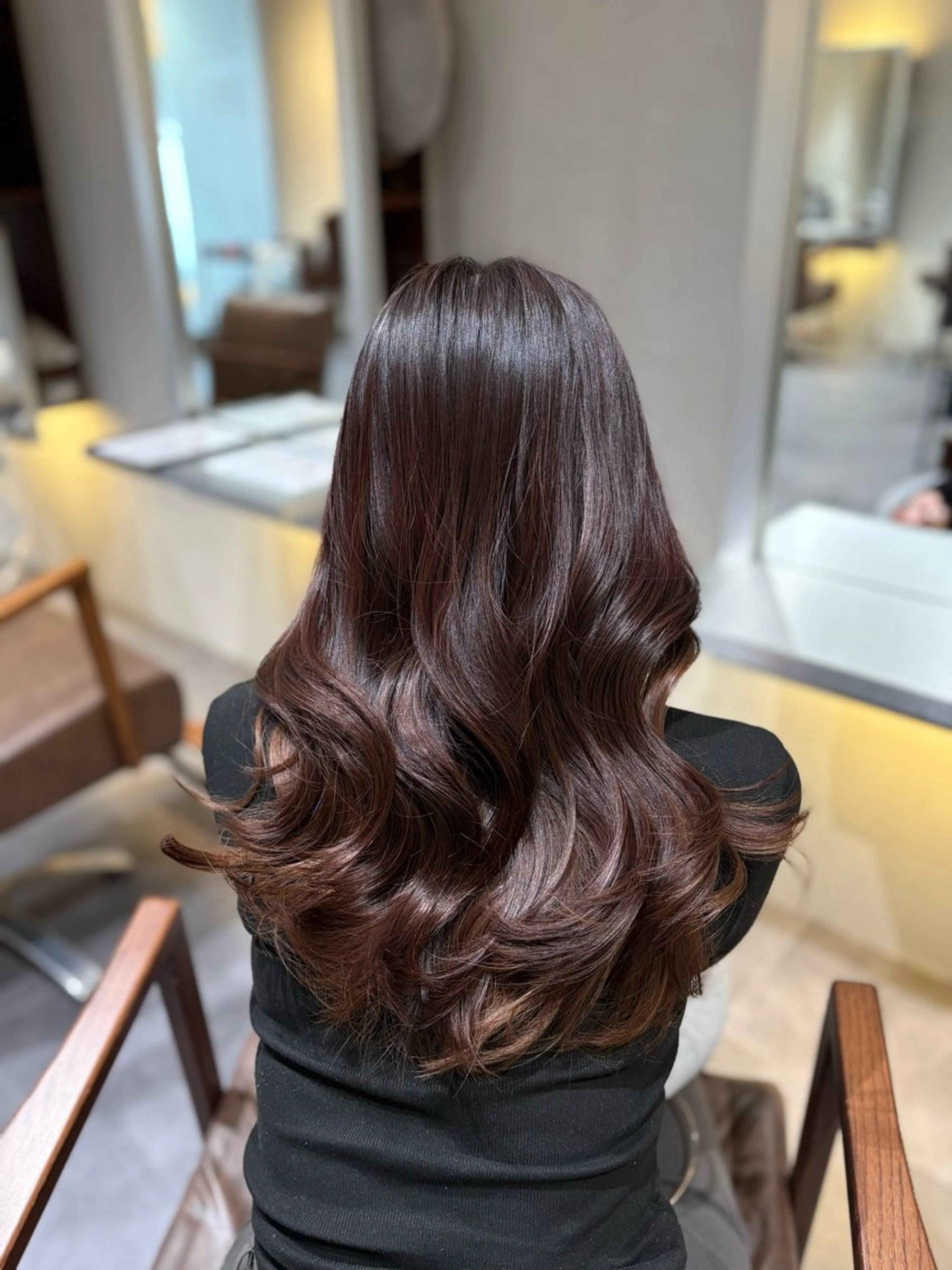 セミロング カラー カット ヘアカラー 椋 愛穂のヘアスタイル