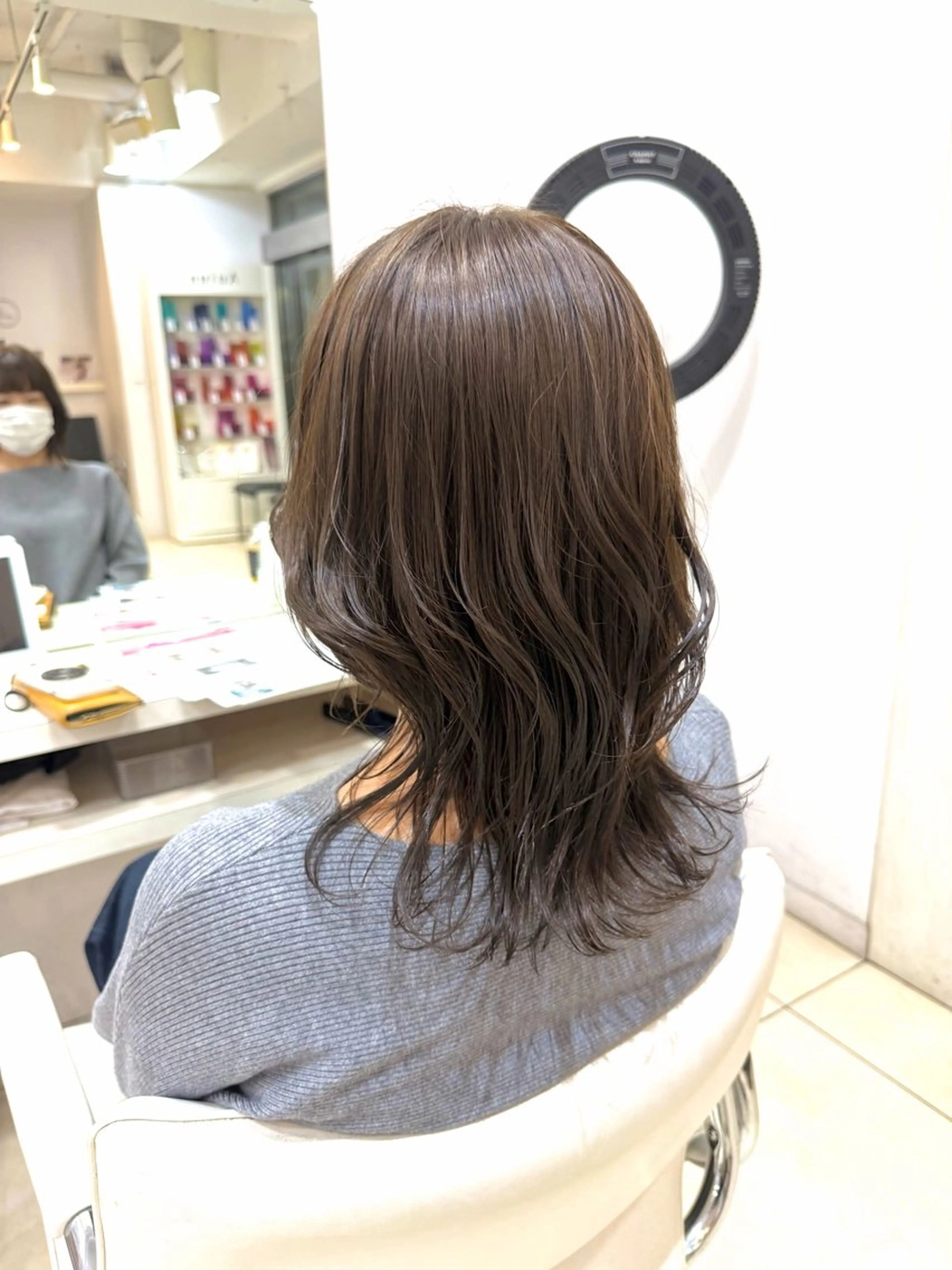 セミロング カラー オリーブカラー カット ヘアカラー 🤎ベージュカラー/ 髪質改善/山岸🤎のヘアスタイル