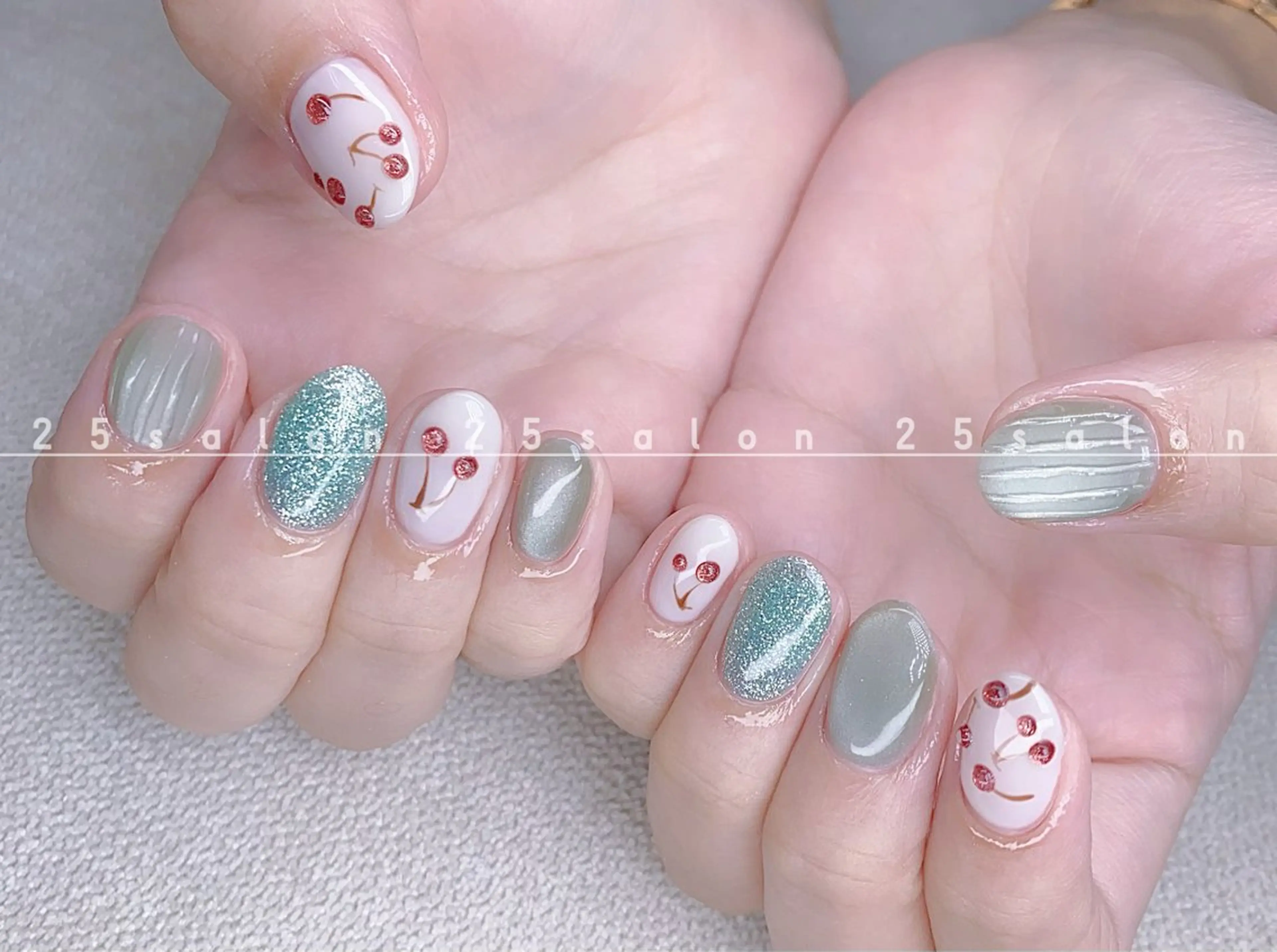 ネイル ジェルネイル 韓国ネイル ニュアンスネイル パラジェル ワンホンネイル 2 5のマツエク・マツパデザイン