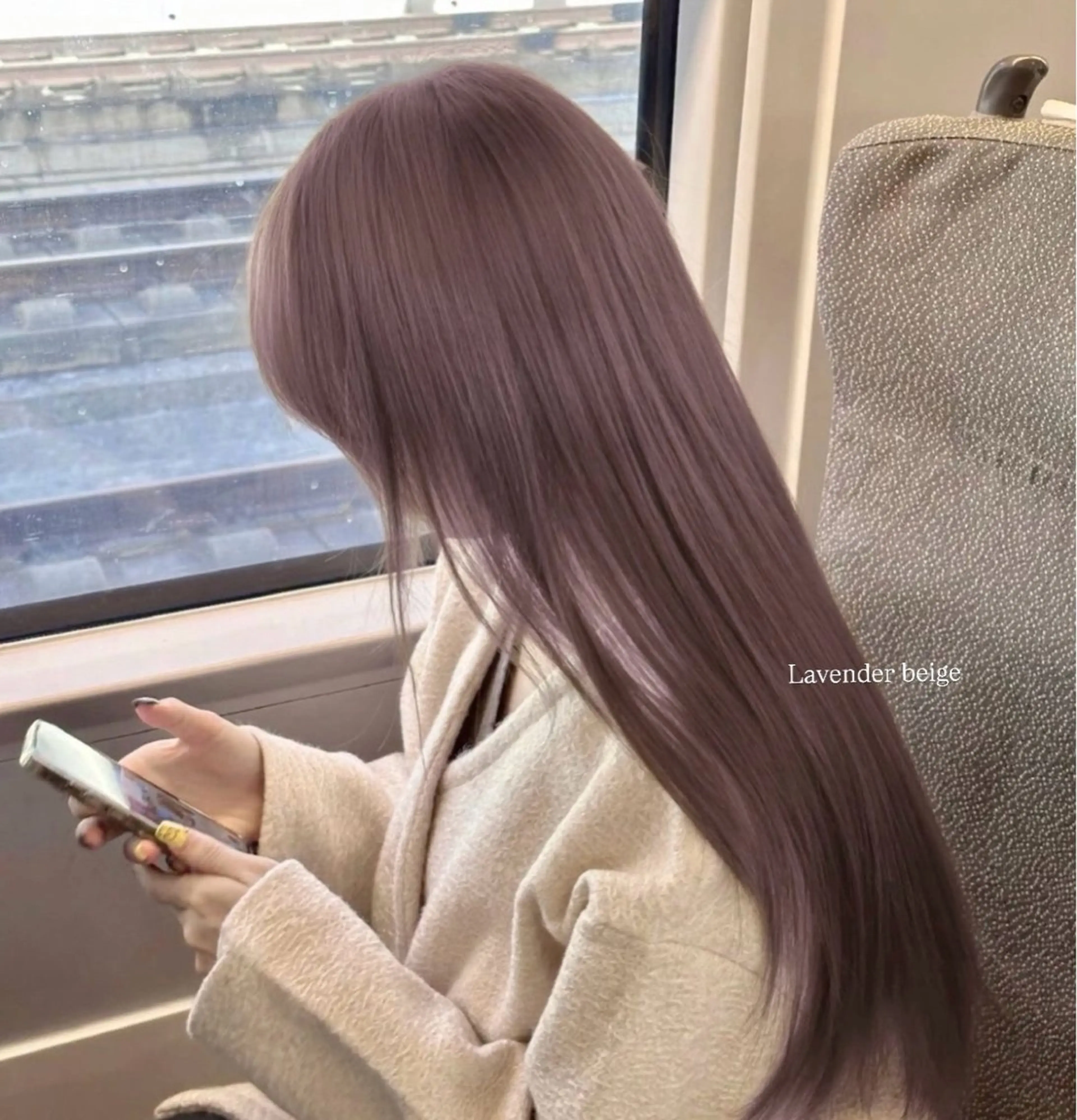 ロング ヘアカラー トリートメント 淡色ラベンダー♡ ニーナ🎀🦙のヘアスタイル