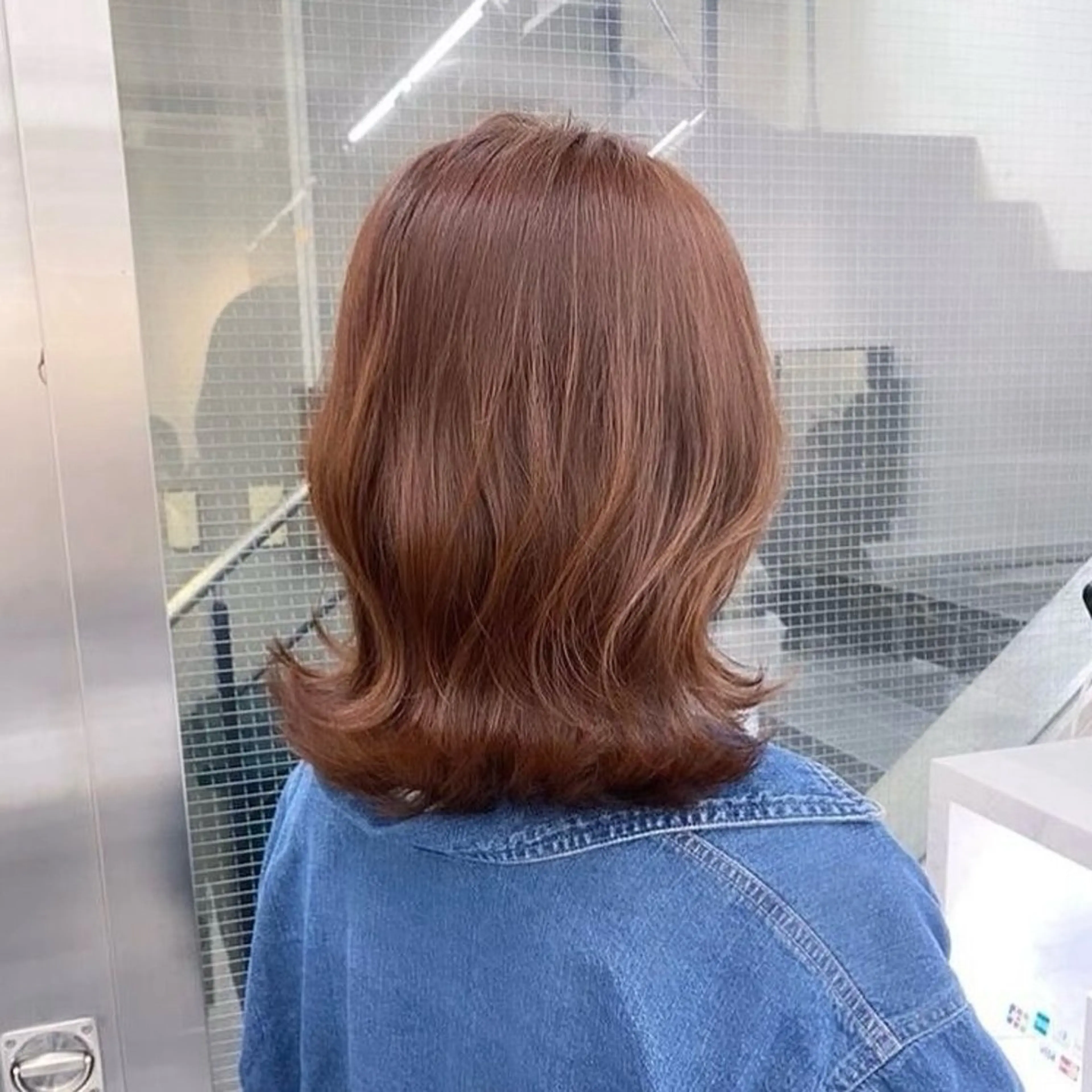 ミディアム カラー アッシュ ベージュカラー 黒髪 ブルーカラー ブルーブラック 透明感/韓国風 🤍moeka🤍のヘアスタイル