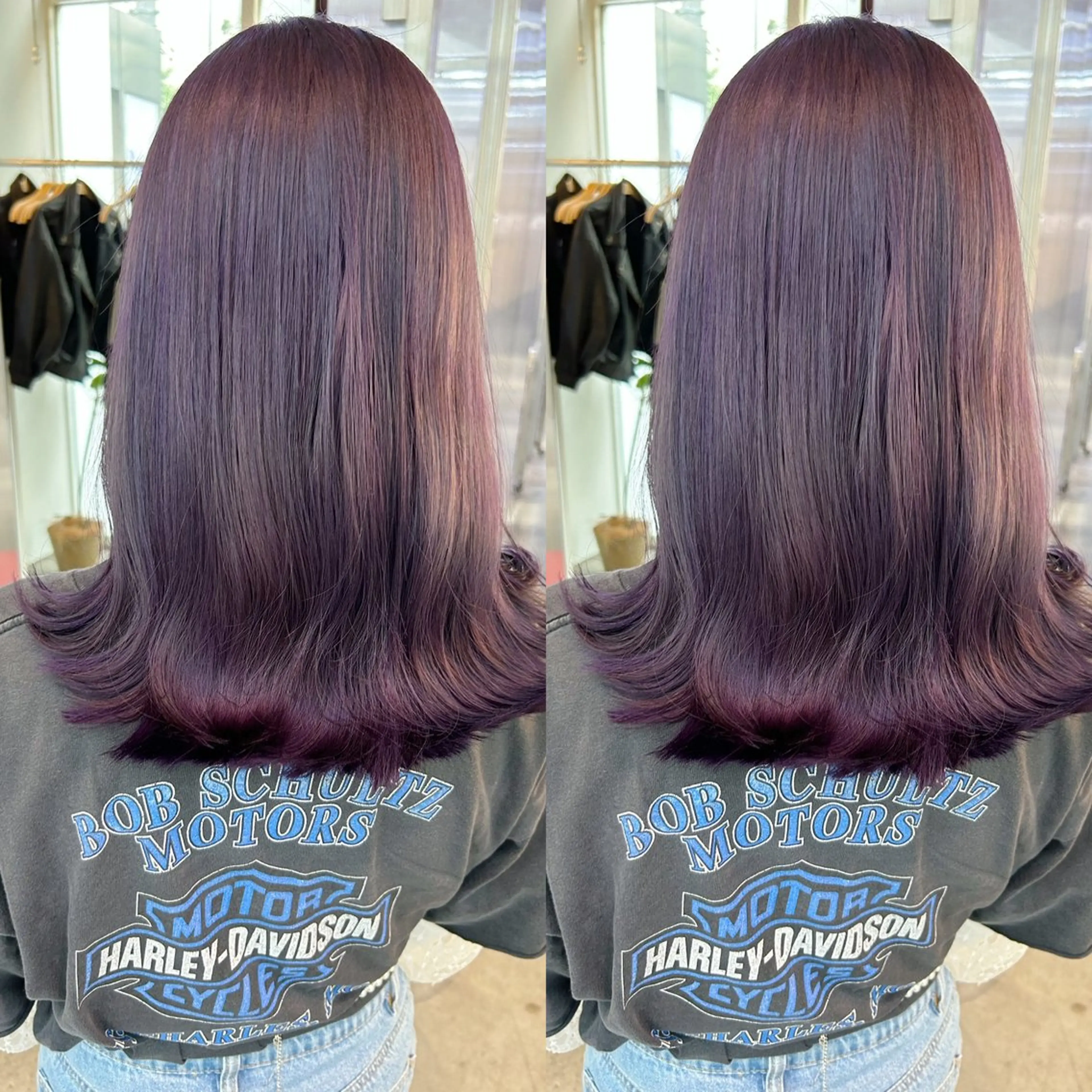 ミディアム カラー ヘアカラー yoriダブルカラー 代表すがわらのヘアスタイル