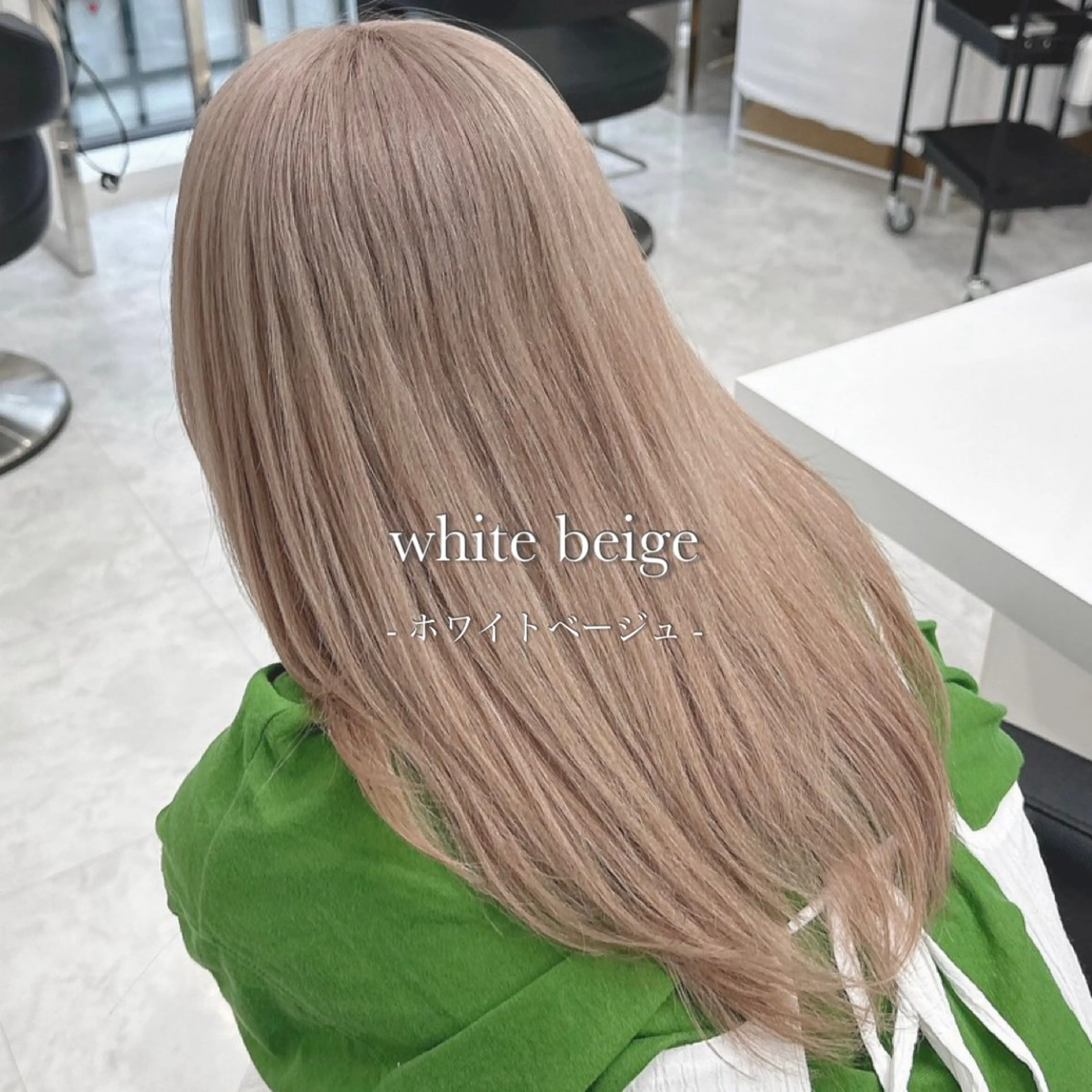 ロング カラー ベージュカラー ブリーチ ブロンド ケアブリーチ ダブルカラー 色落ち綺麗🩰ハイ トーン🎀RINKAのヘアスタイル