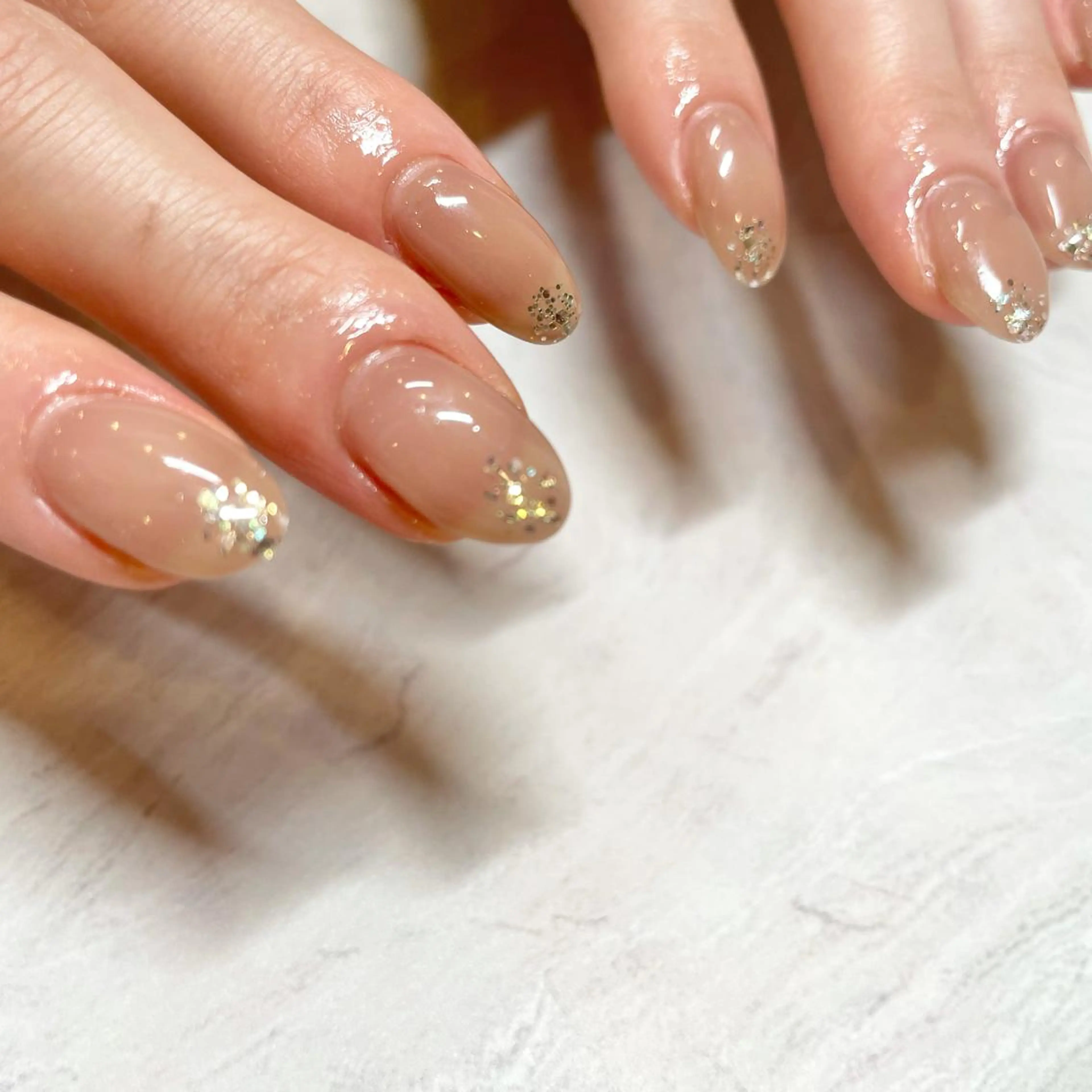 ネイル ラメ(グリッター) ハンドネイル 大山 楓花のネイルデザイン