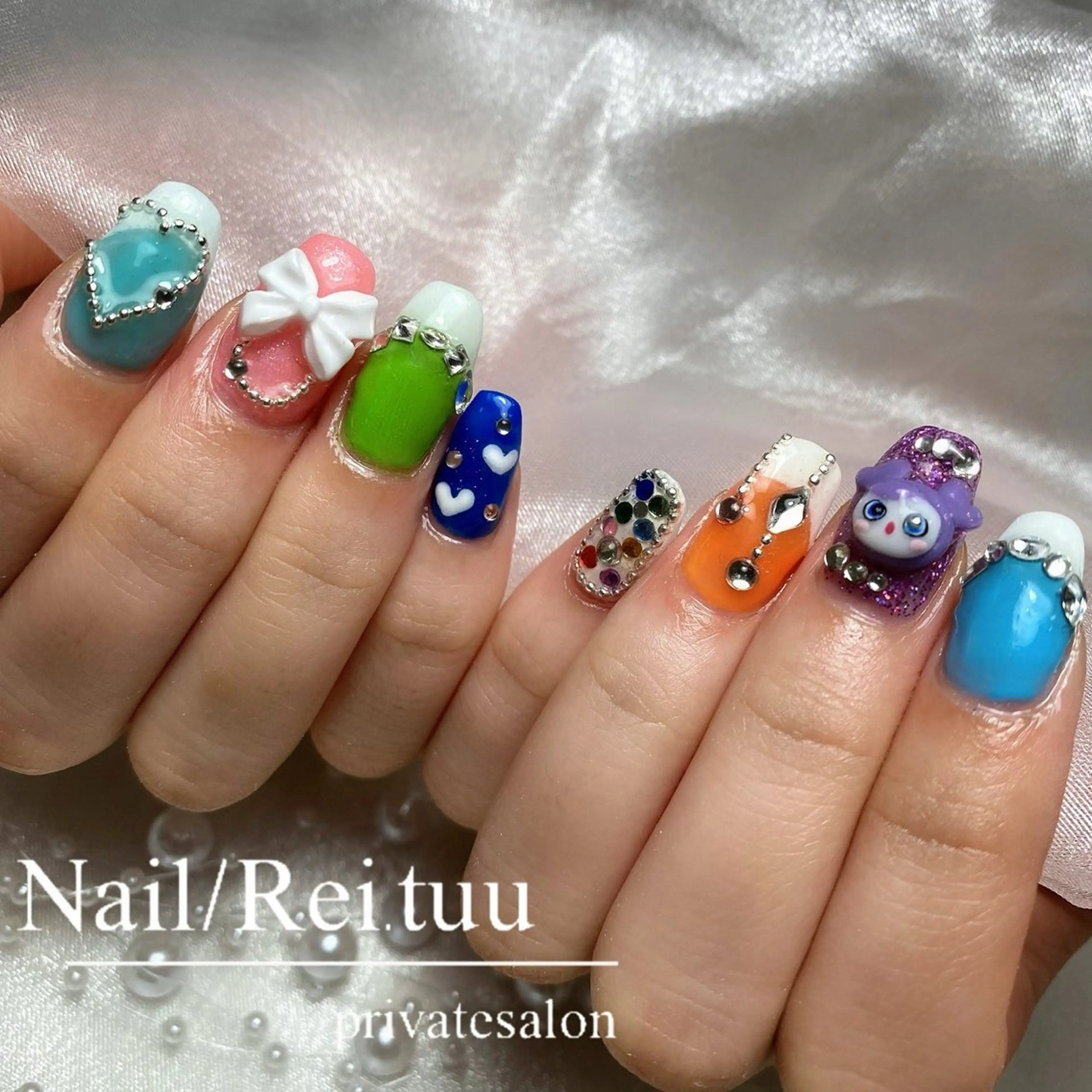 ネイル チークネイル フラッシュネイル フットネイル フレンチネイル グラデーション Nailsalon / Rei.tuuのネイルデザイン