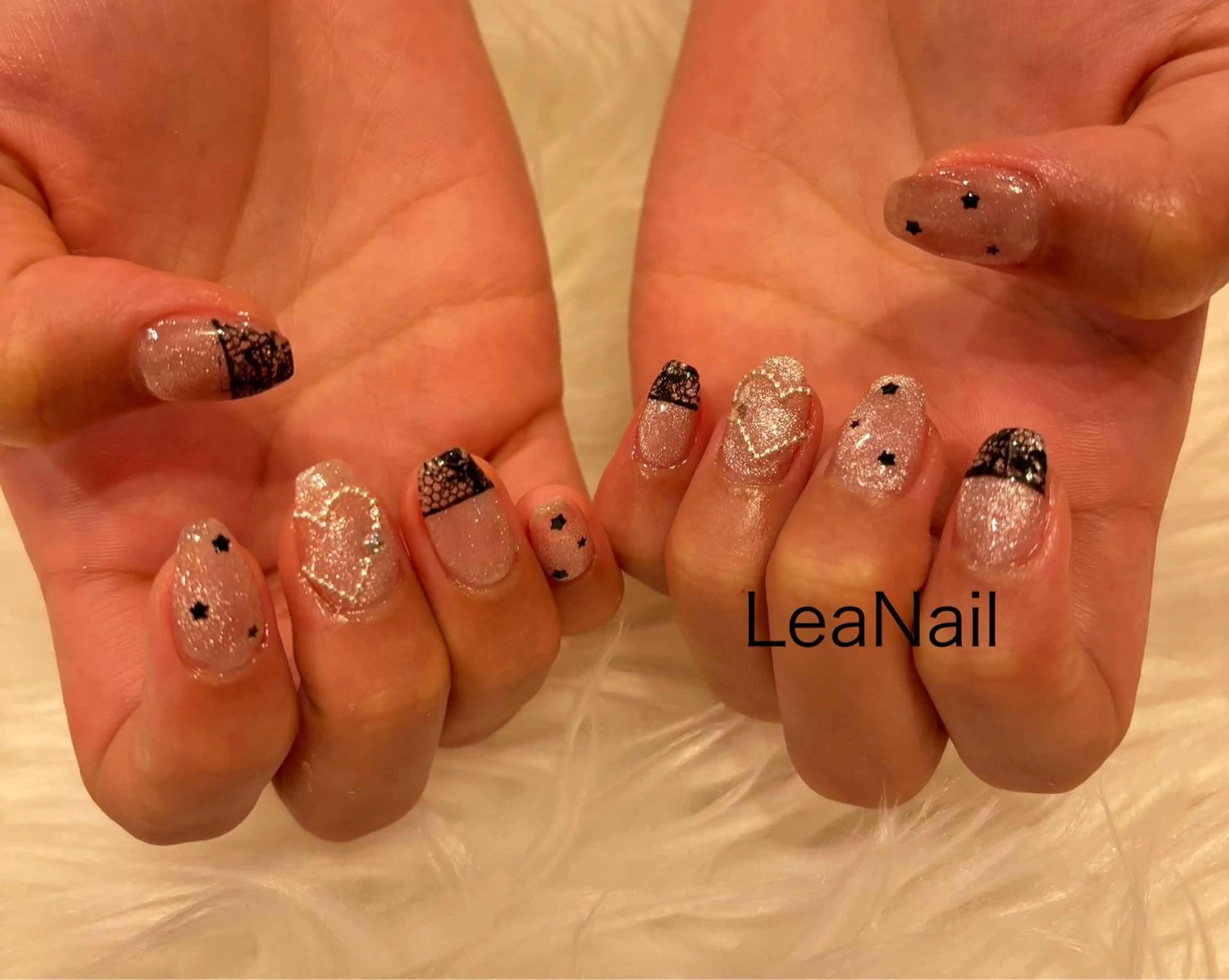 ネイル レース マグネットネイル 持ち込み Lea Nailのネイルデザイン