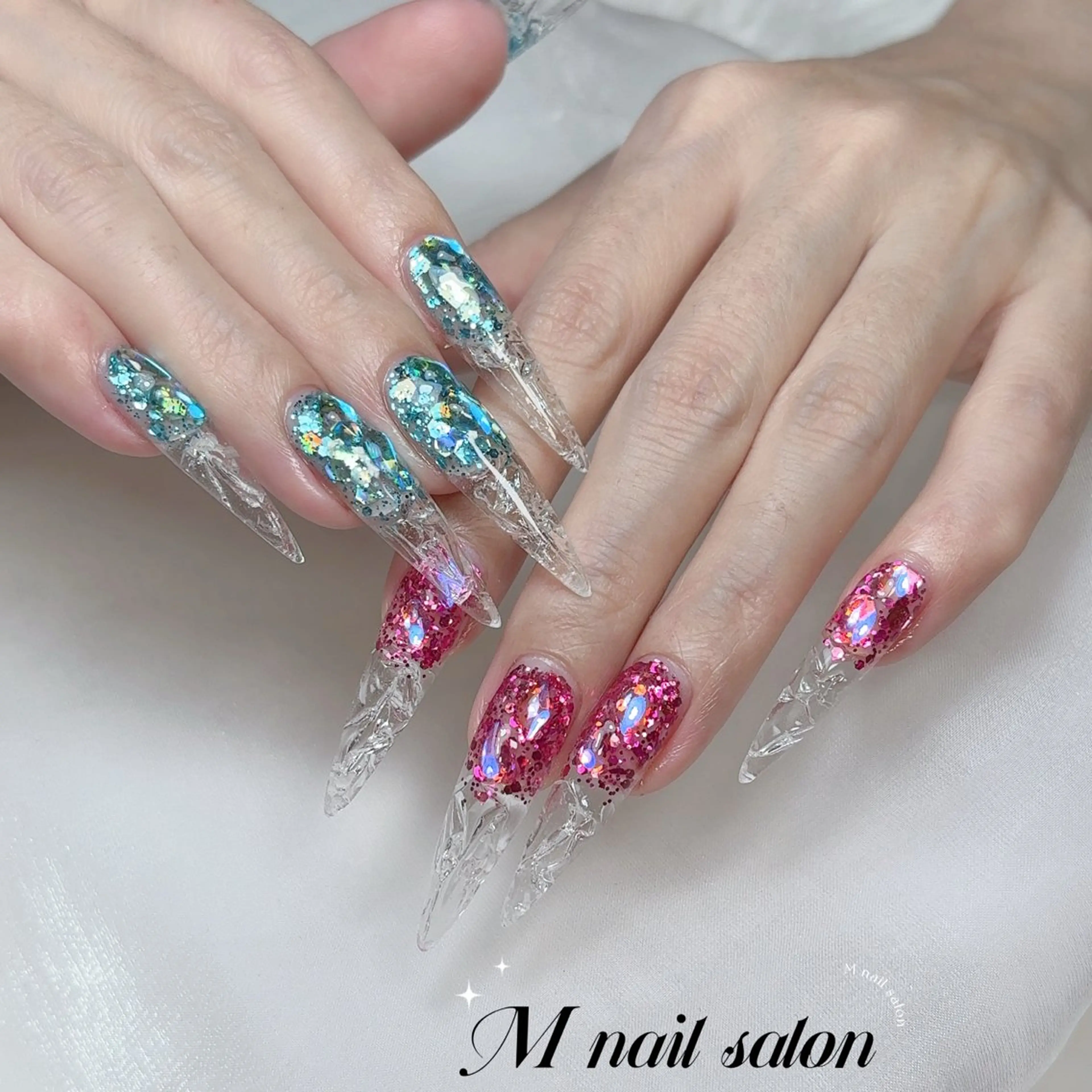 ネイル ハンドネイル M🌷nail 長さだし専門店のネイルデザイン