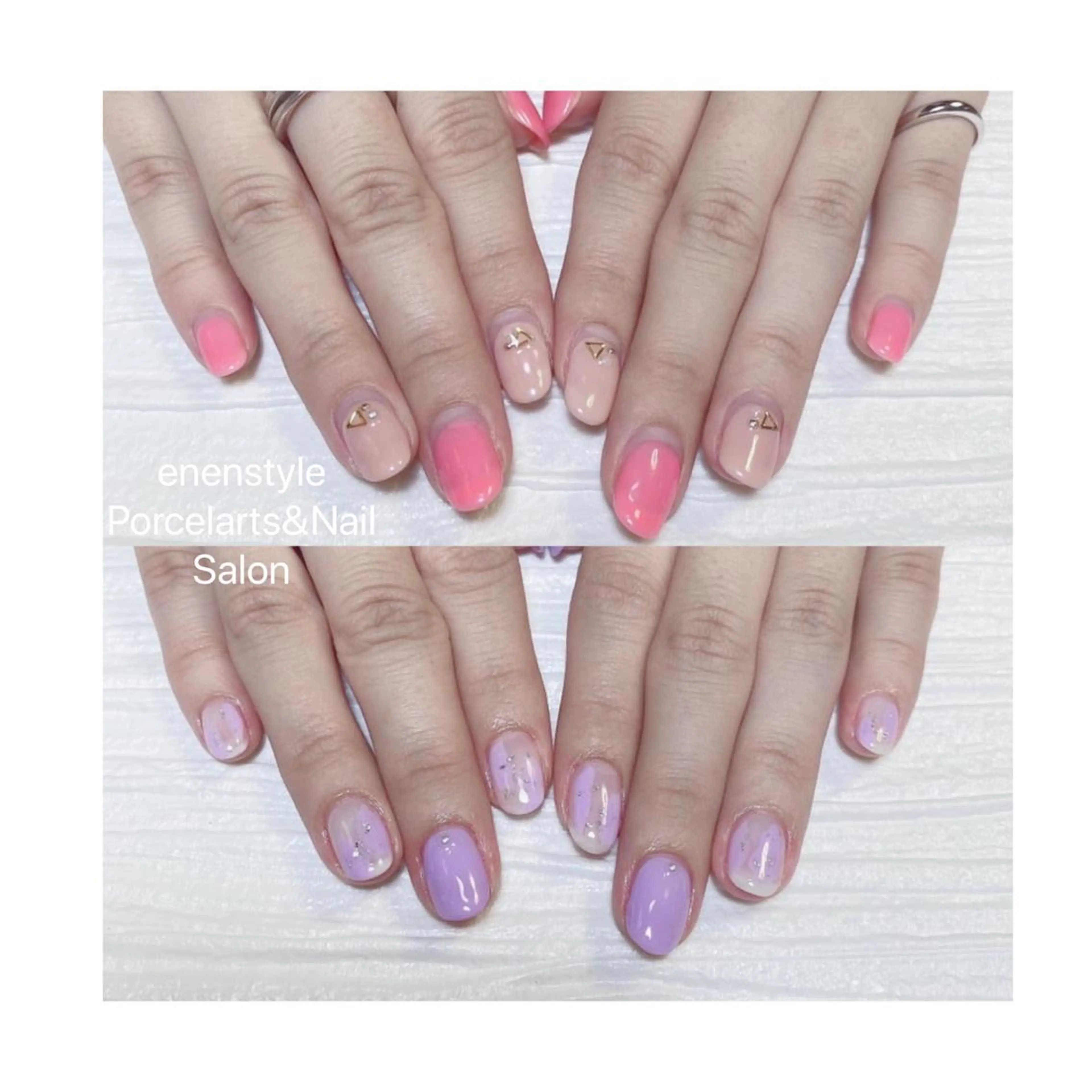 ショート ネイル ハンドネイル 👑enen style👑のネイルデザイン