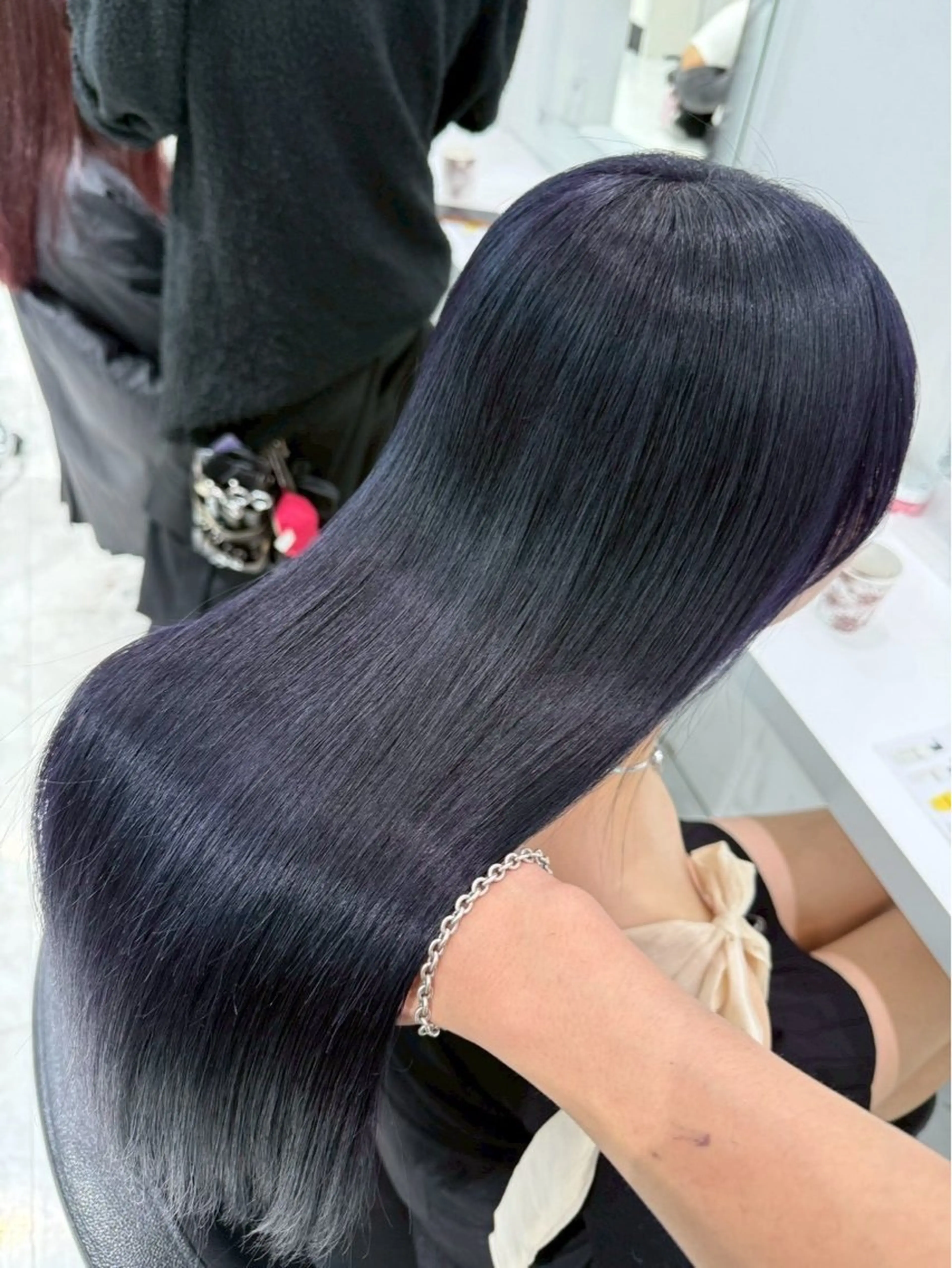 ロング ヘアカラー トリートメント 韓国ワンホン透明感 カラー✨🖤ここあのヘアスタイル
