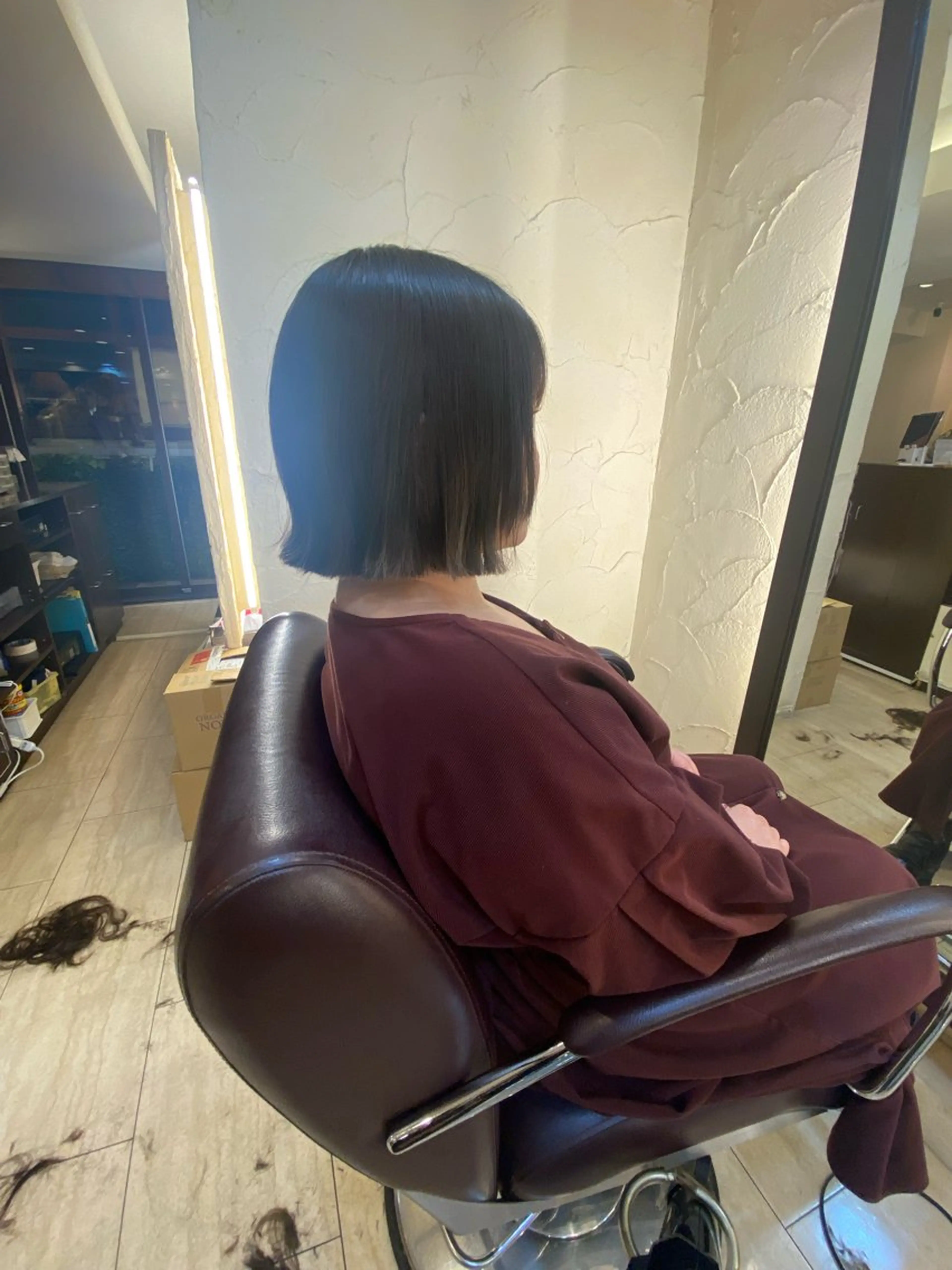 ショート ボブ 外ハネヘア 青山 光のヘアスタイル