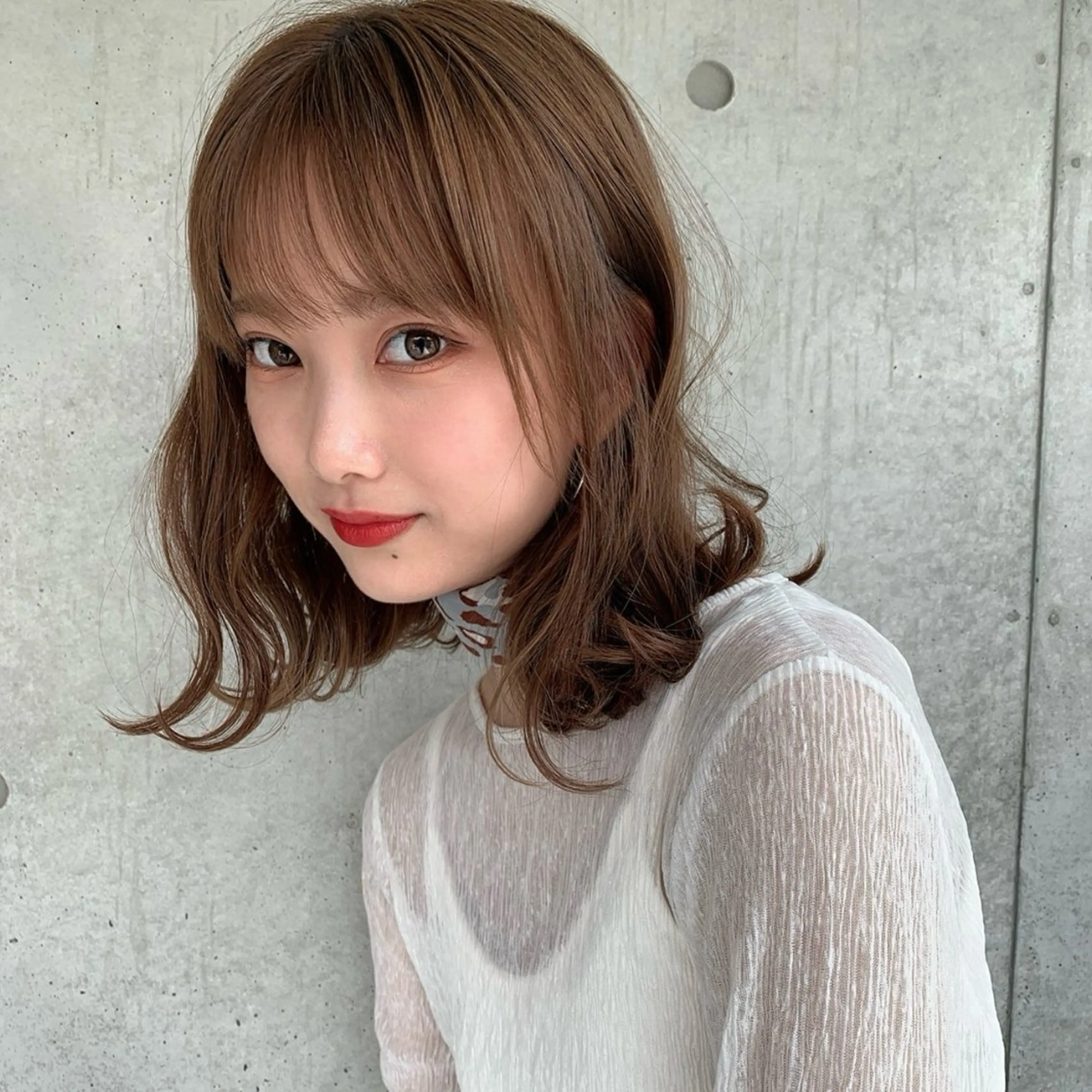 ミディアム カラー ヘアアレンジ 髪質改善 ヘアカラー トリートメント 💥社会人パーマ 小林 海斗💥のヘアスタイル