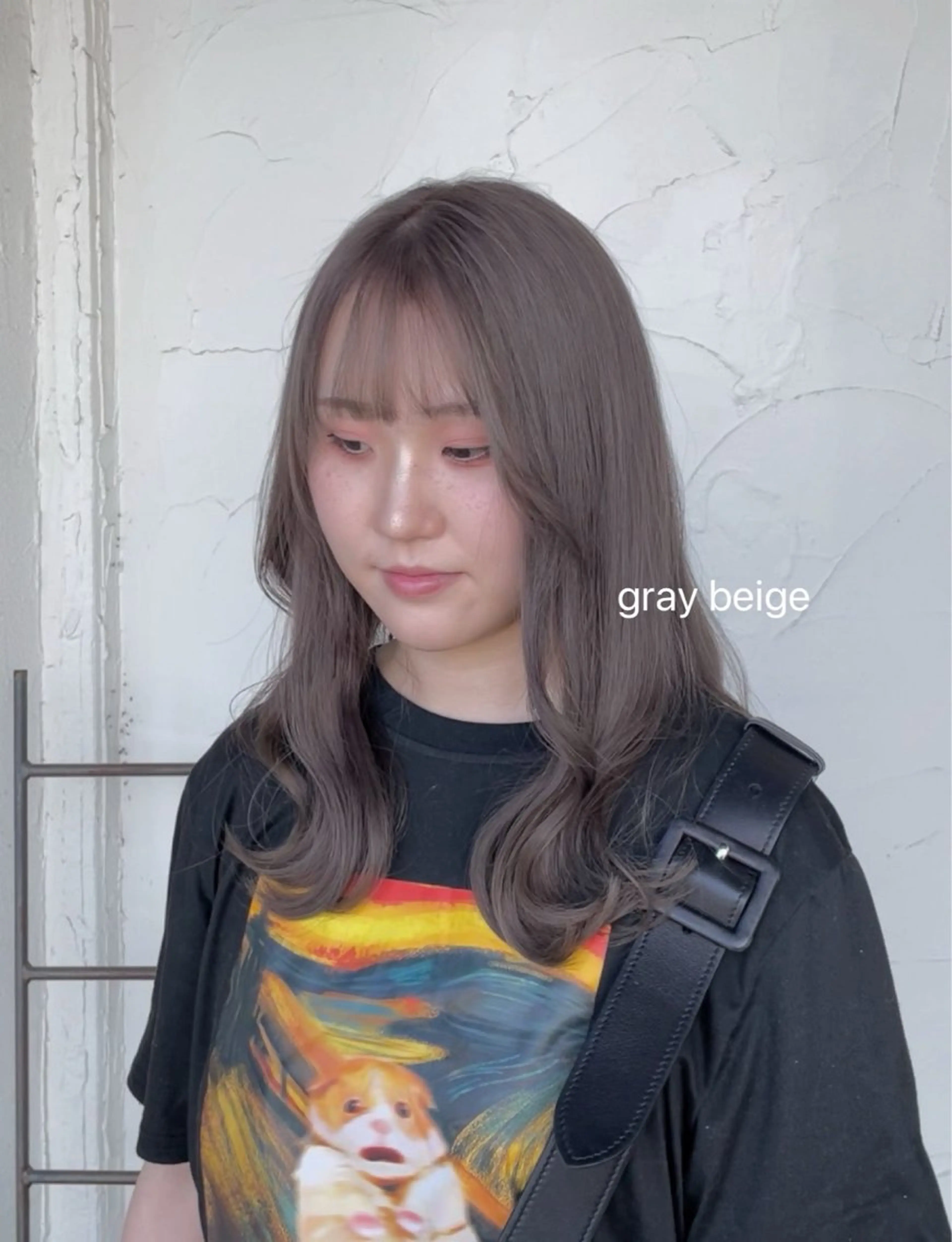 ミディアム カラー ヘアアレンジ 透明感カラー グレージュ 加藤あいり／大人 可愛いモテカラー♡のヘアスタイル