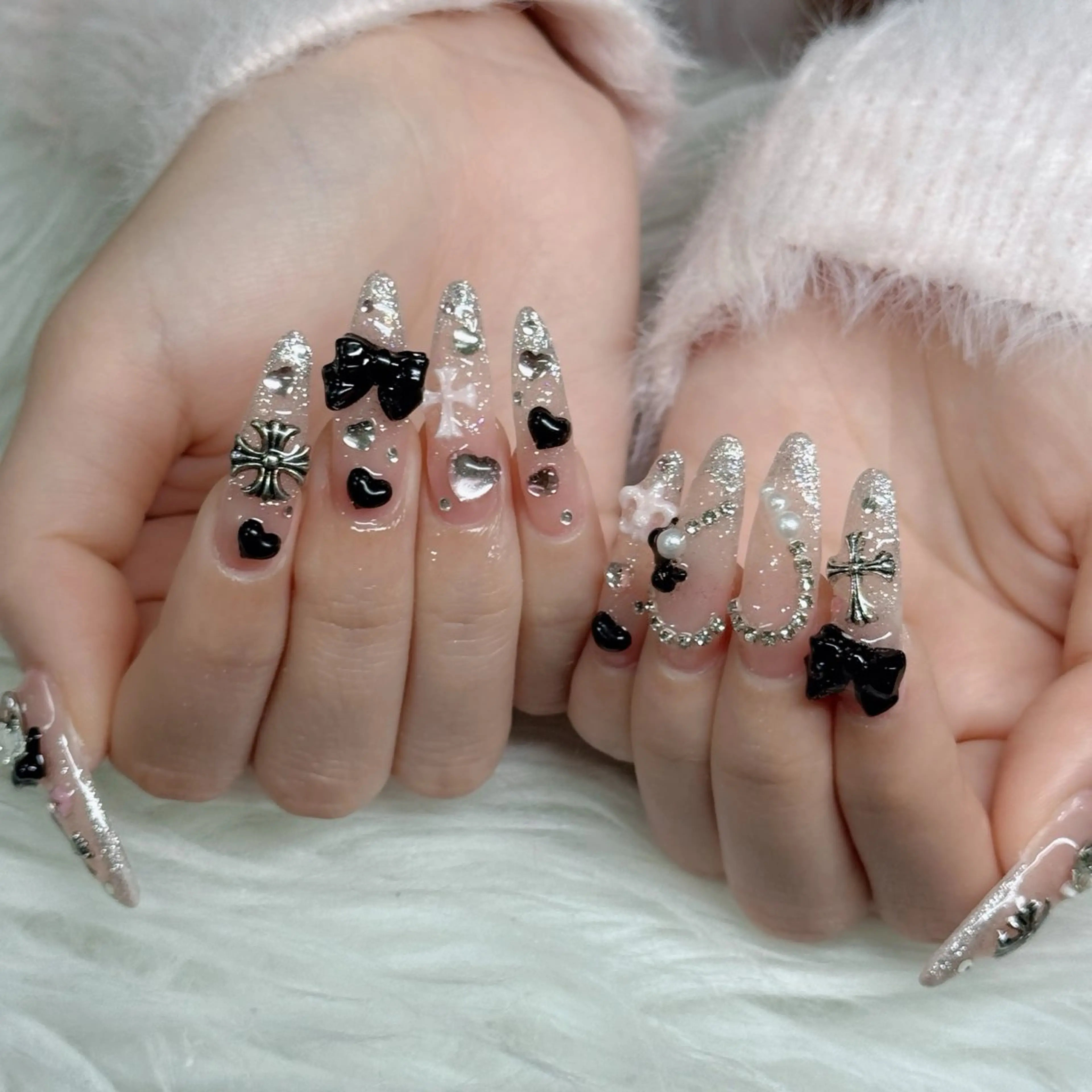 ネイル フットネイル フレンチネイル グラデーション 韓国ネイル ロングネイル ハンドネイル Hani Nail Salonのネイルデザイン