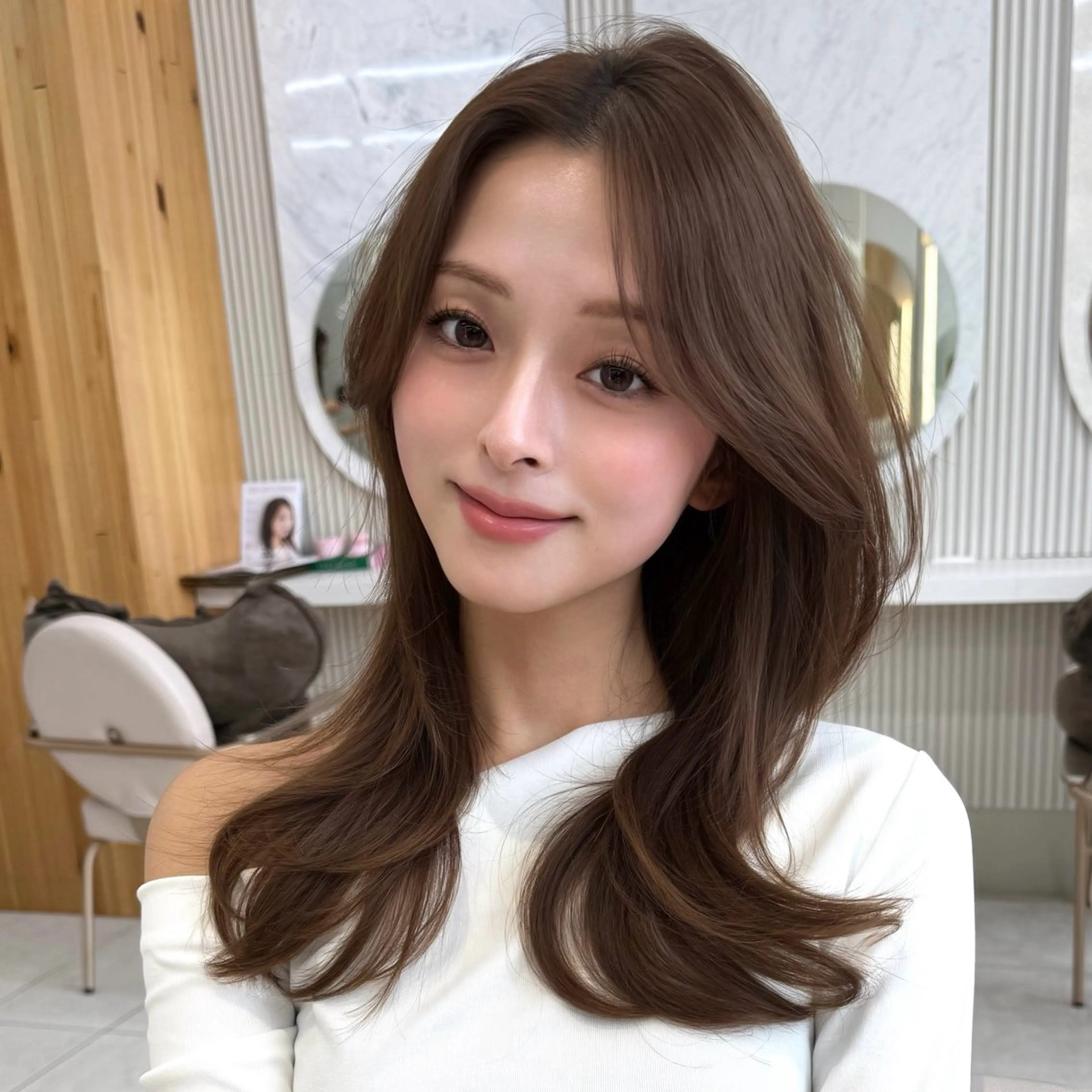 セミロング カット トリートメント 似合わせレイヤー/ 透明感カラーのヘアスタイル