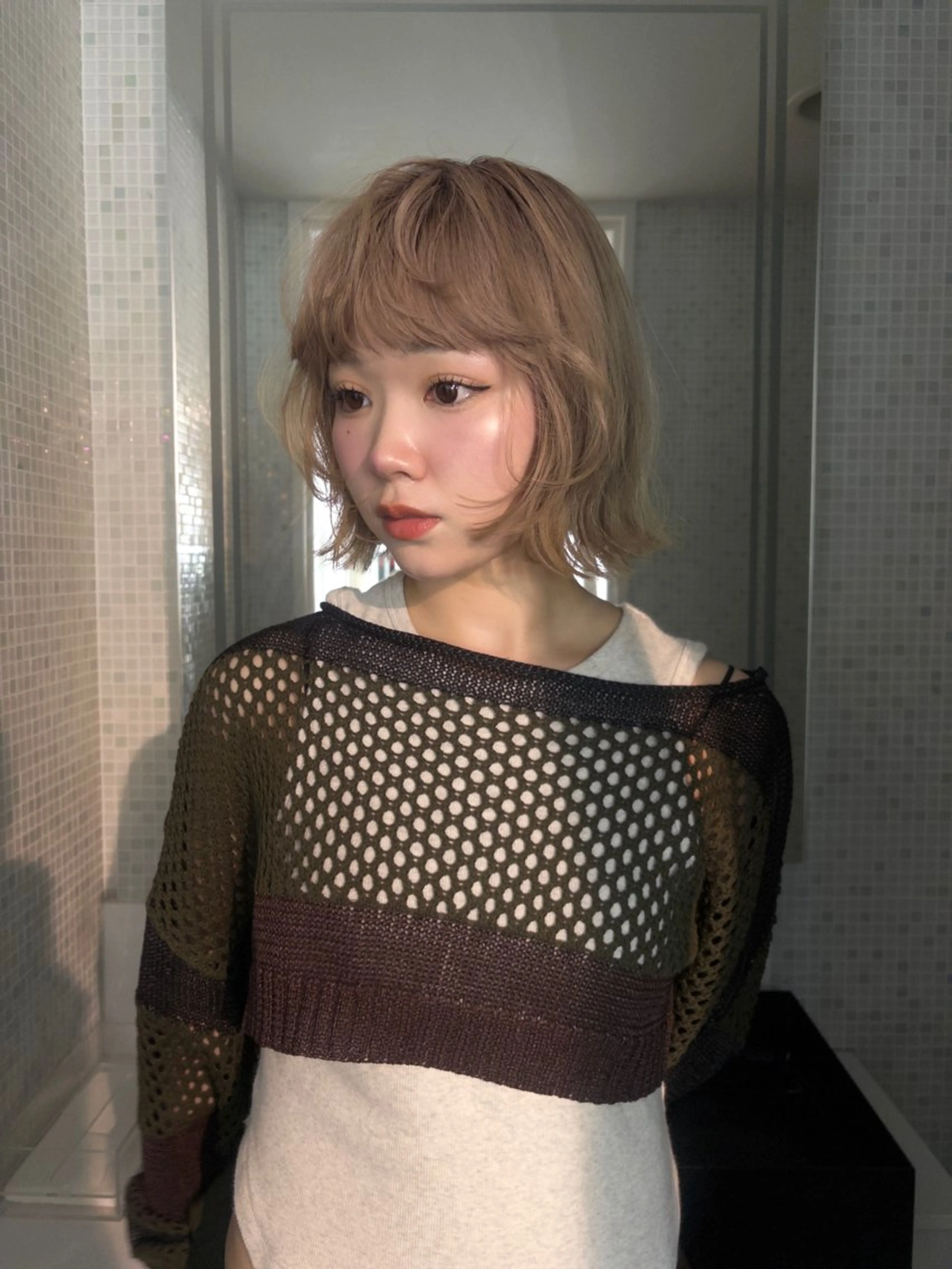 ショート カラー ヘアアレンジ ニュアンスカラー🧶 nanacoのヘアスタイル