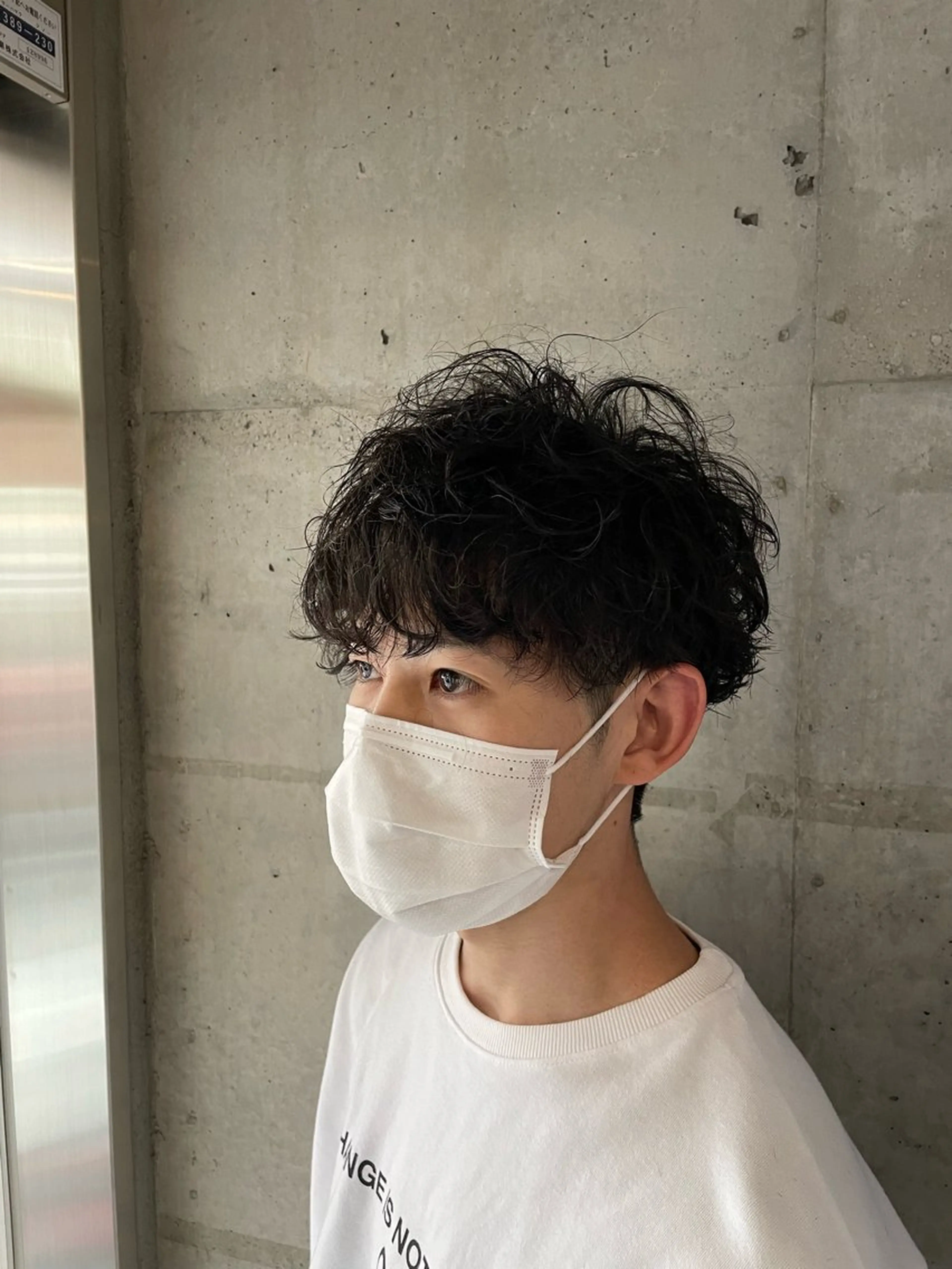 パーマ メンズ カット パーマ ヘアセット 心斎橋/メンズ /ルレイル/地形真希のヘアスタイル