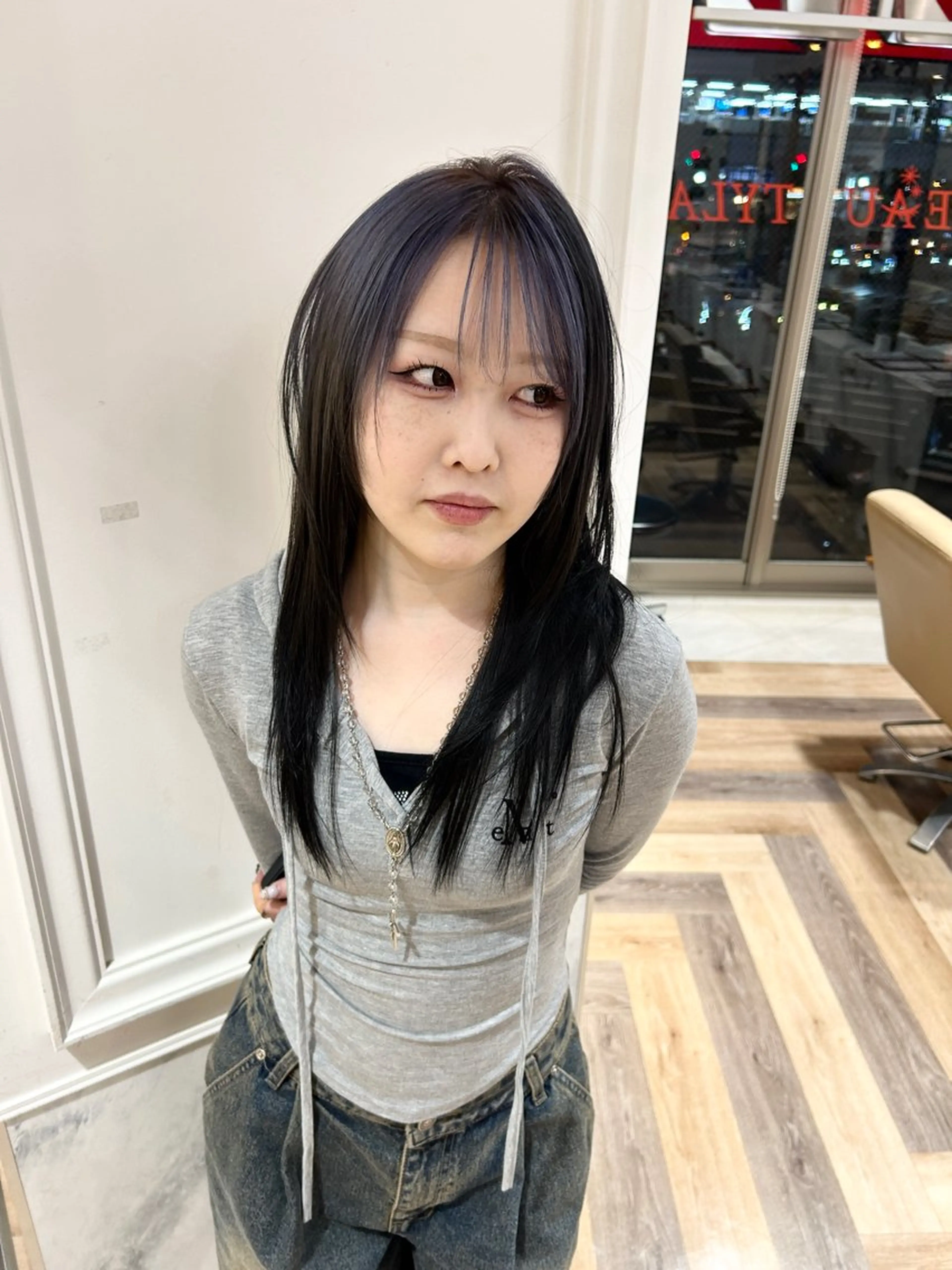 ロング カラー ヘアカラー 野田阪神/レイヤー/ ハイライト/yuuのヘアスタイル