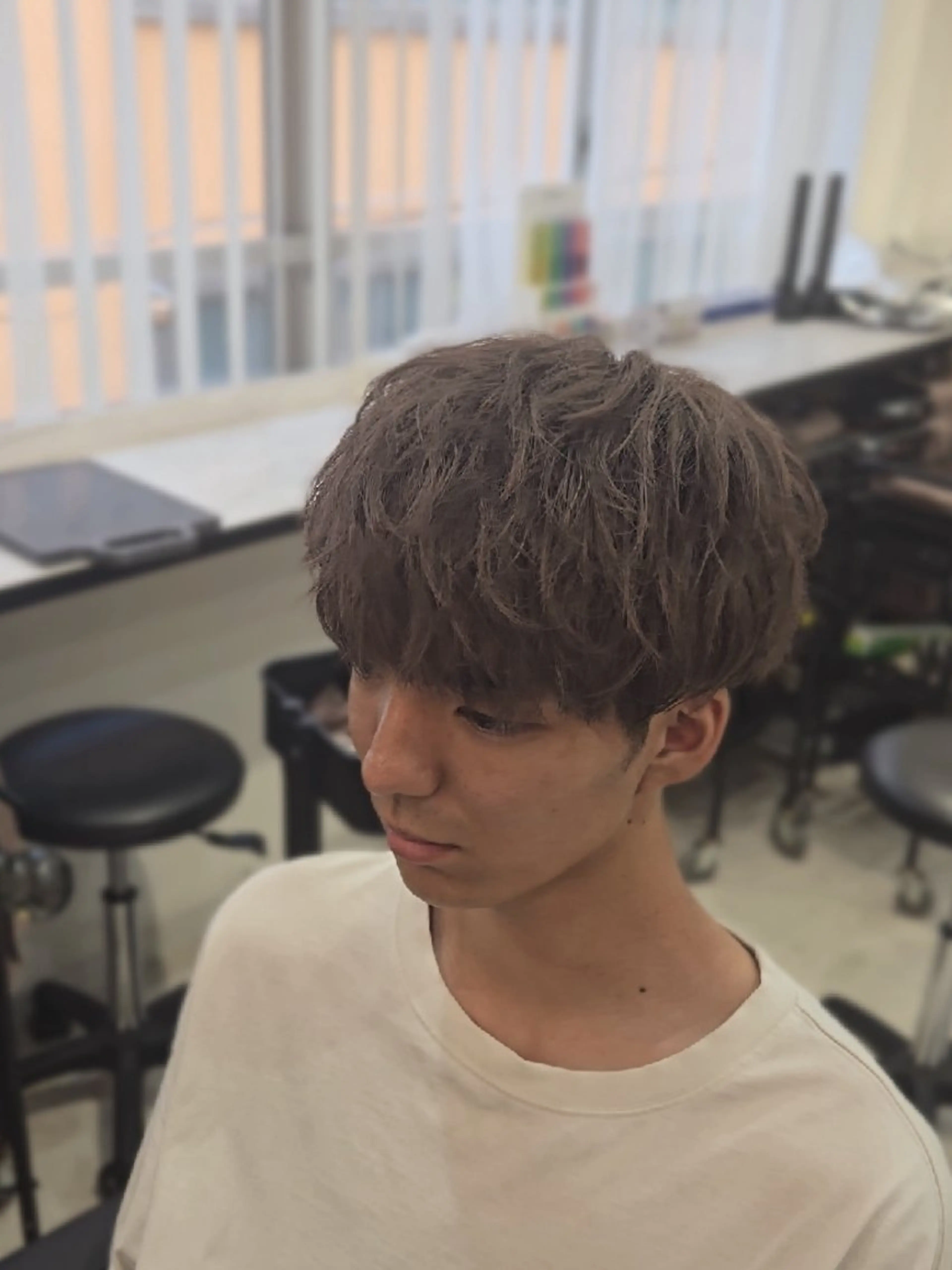 メンズ カラー ミディアム マッシュ カット ヘアカラー ヘアセット LEN名古屋/パーマ 海外ヘア/メンズ特化のヘアスタイル