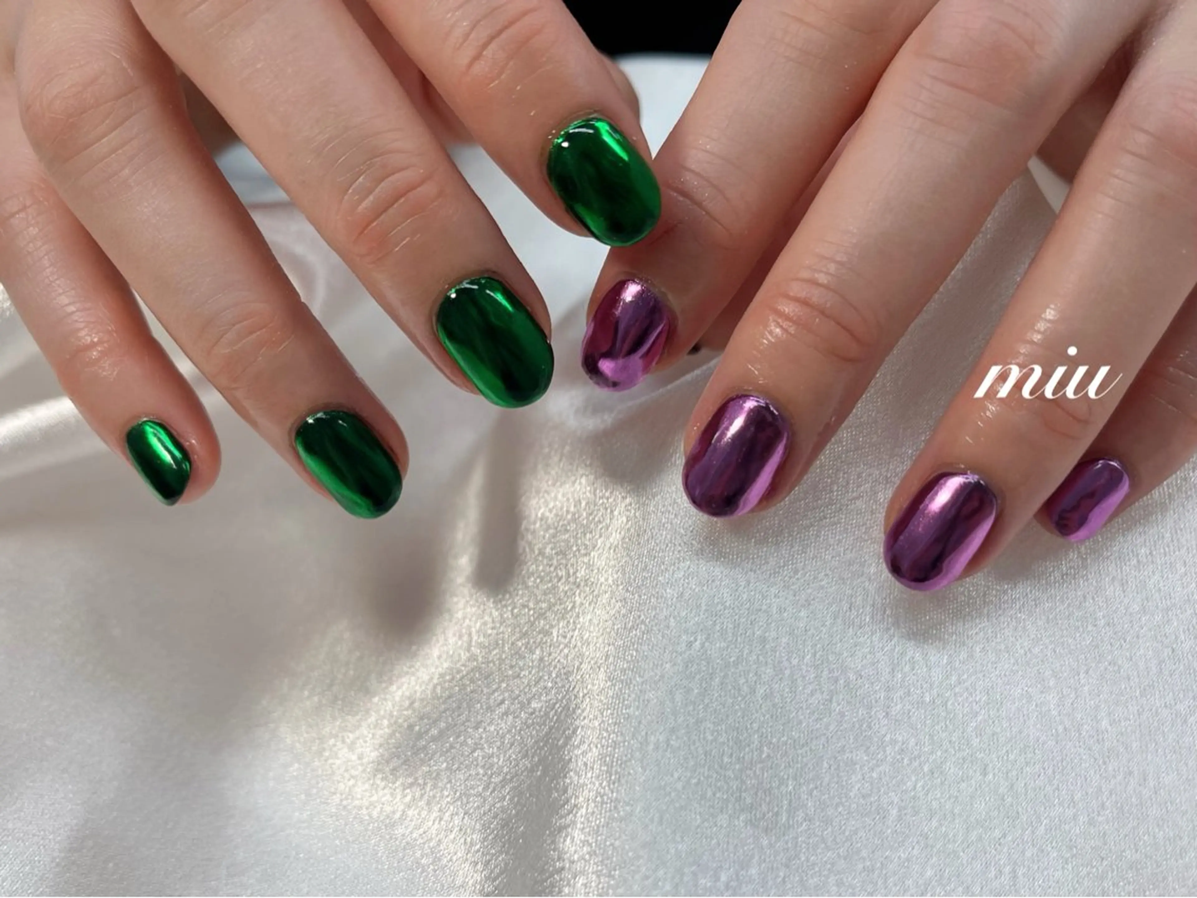 ネイル ミラーネイル ハンドネイル miu nail 🐾mihoのネイルデザイン