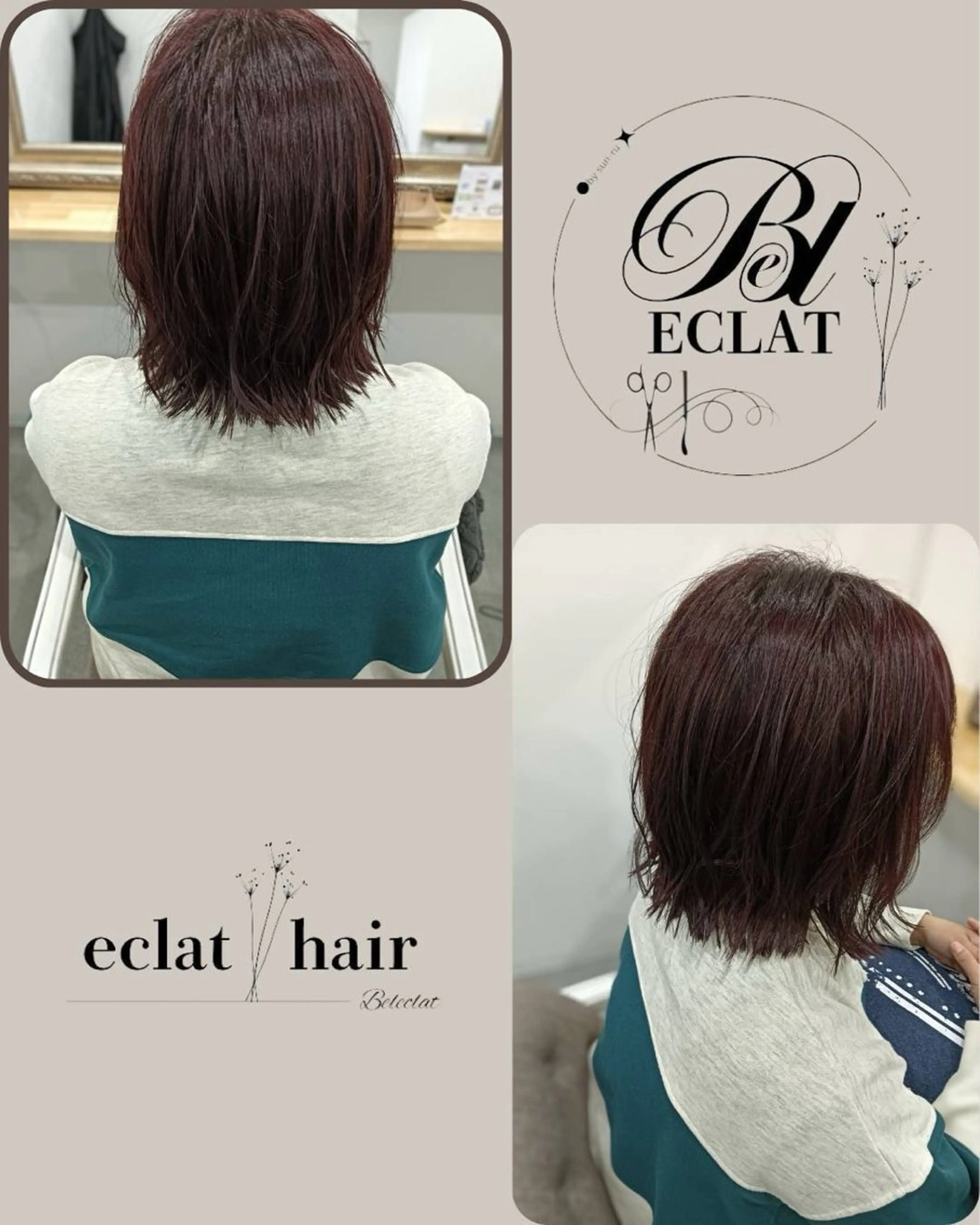 ショート カラー eclat hairのヘアスタイル