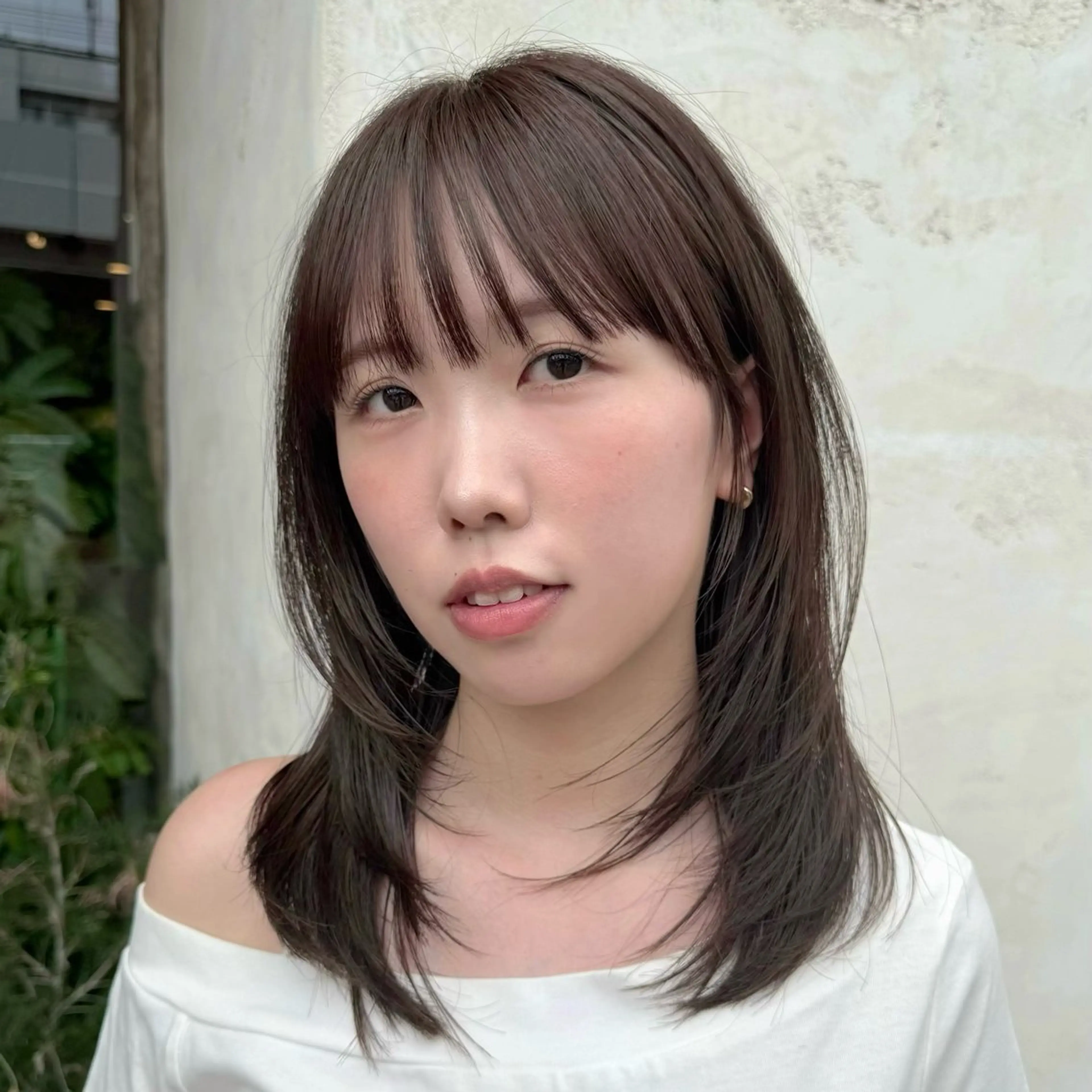ミディアム カット たおちゃん／レイヤー ／透明感カラーのヘアスタイル