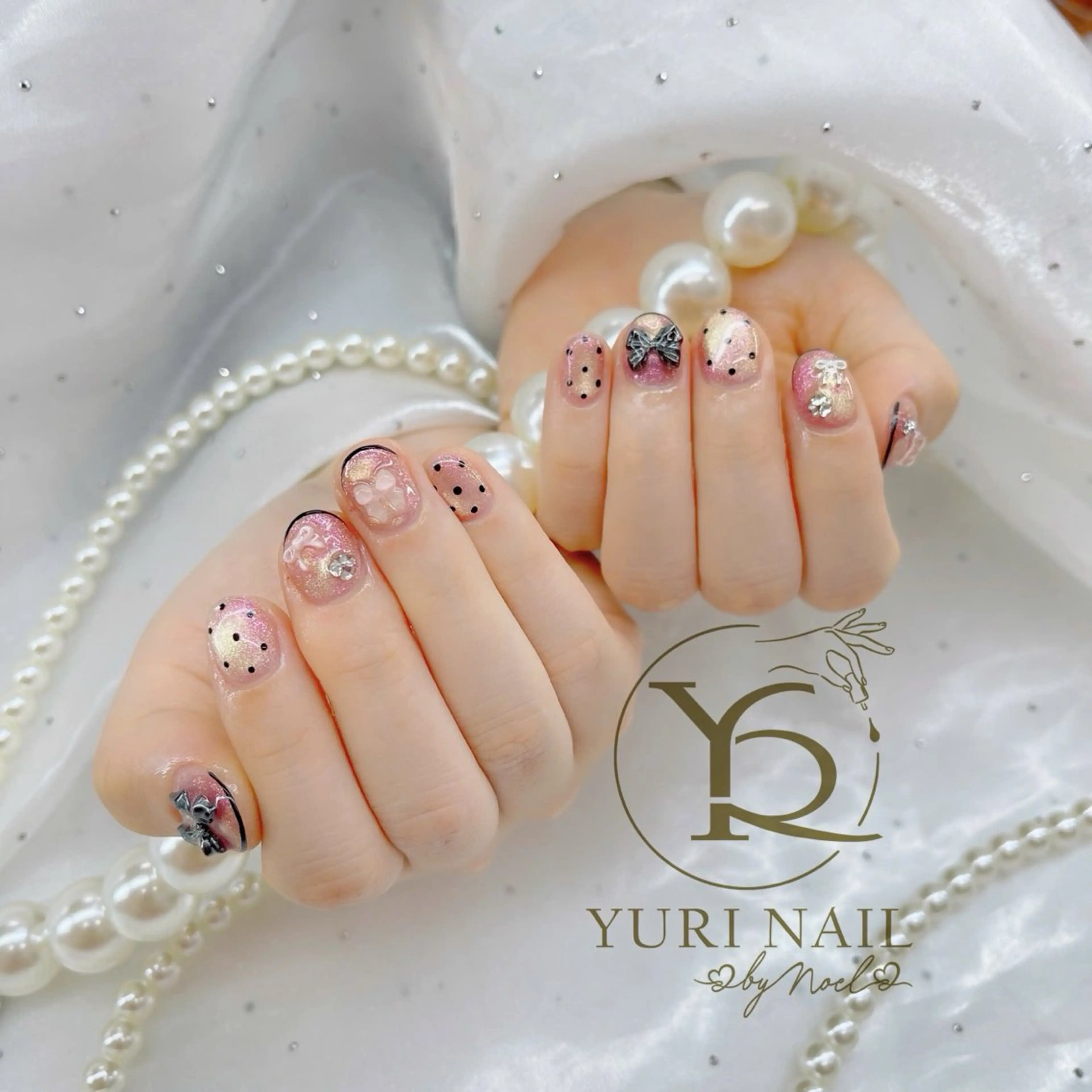 ネイル チークネイル フットネイル フレンチネイル グラデーション キラキラネイル ハンドネイル フットネイル ハンドケア YURI Nail Funabashiのネイルデザイン