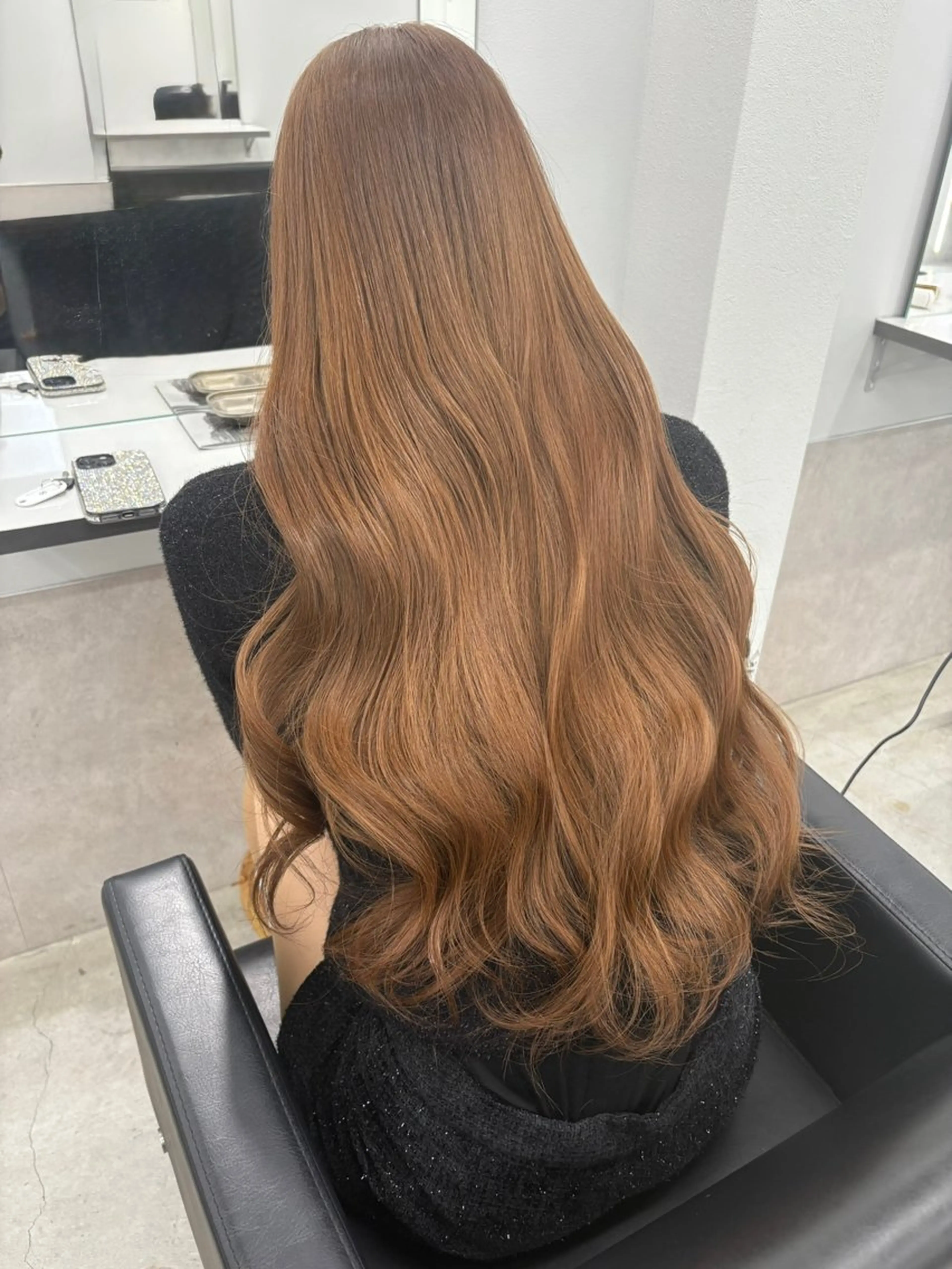 ロング カラー ブリーチ ヨシンモリ 韓国風ヘア レイヤーカット 縮毛矯正 ヘアカラー 髪質改善/レイヤー カット福澤　和嗣のヘアスタイル